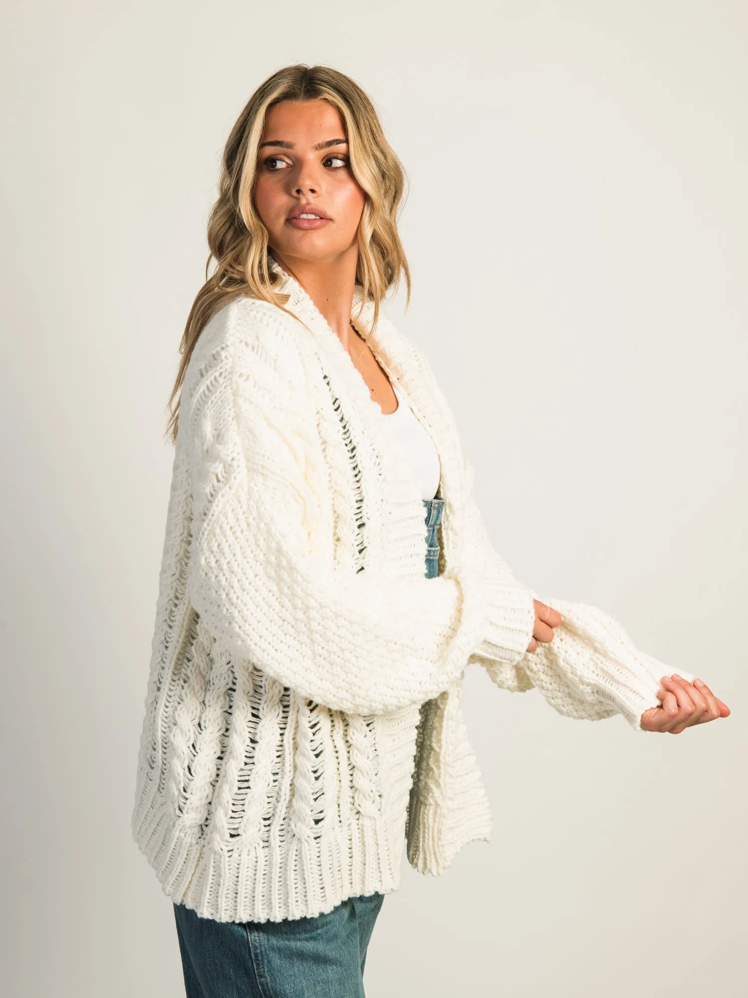 PRINCESS POLLY ABNER CABLE CARDIGAN sold by Boathouse product image thumbnail 2