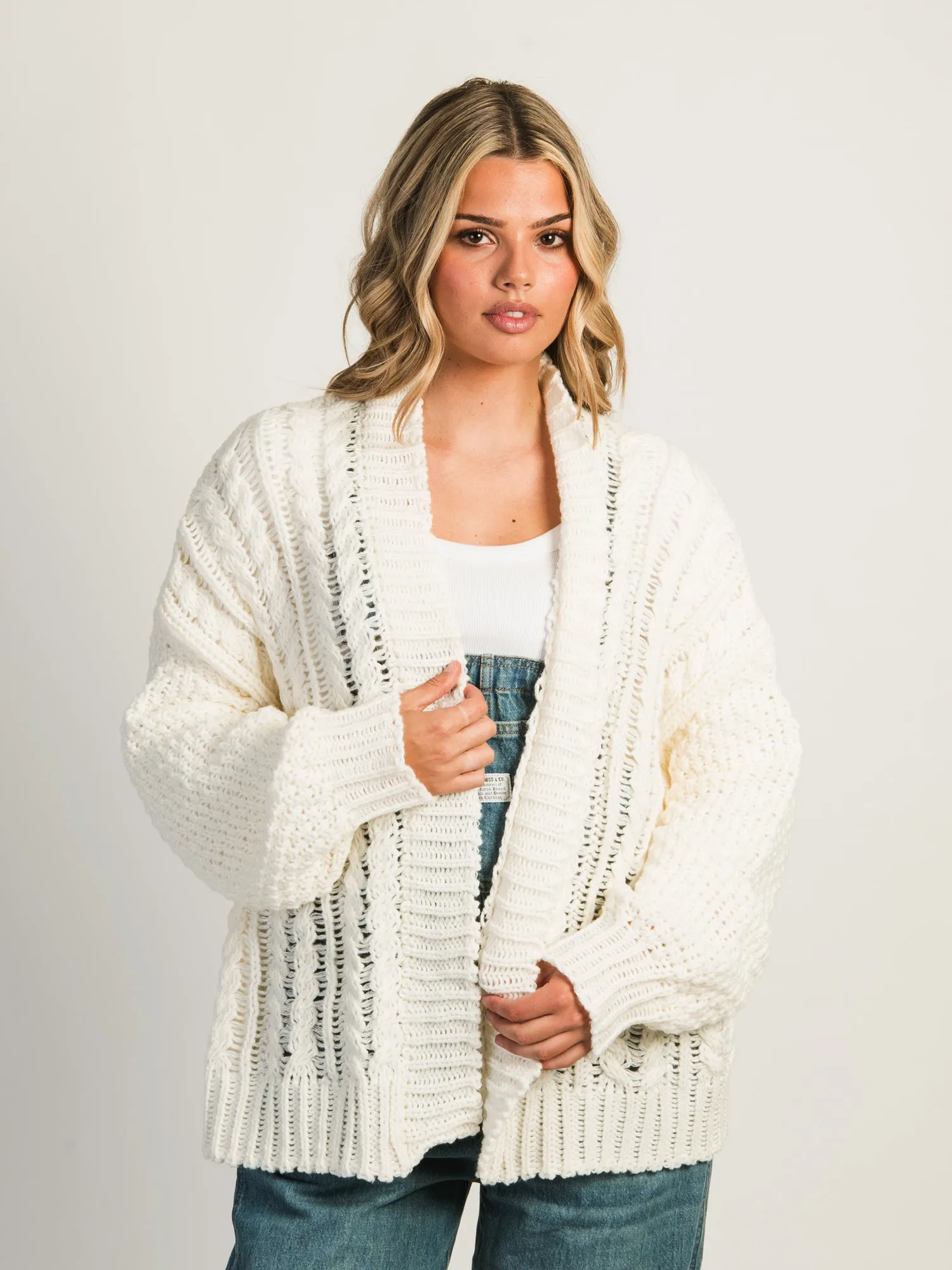 PRINCESS POLLY ABNER CABLE CARDIGAN sold by Boathouse