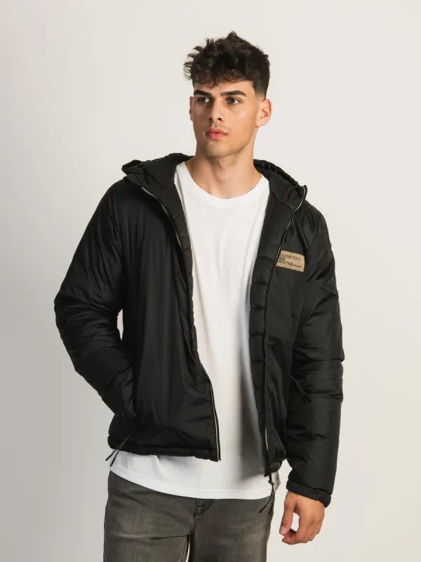 BLEND PUFFER REVERSE JACKET - BLACK sold by Boathouse