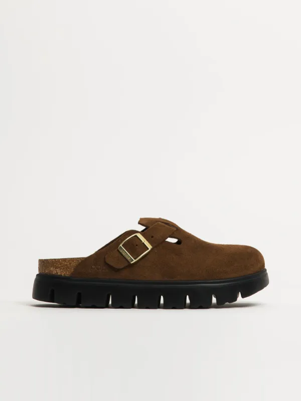 WOMENS BIRKENSTOCK BOSTON CHUNKY SUEDE - DARK TEA sold by Boathouse