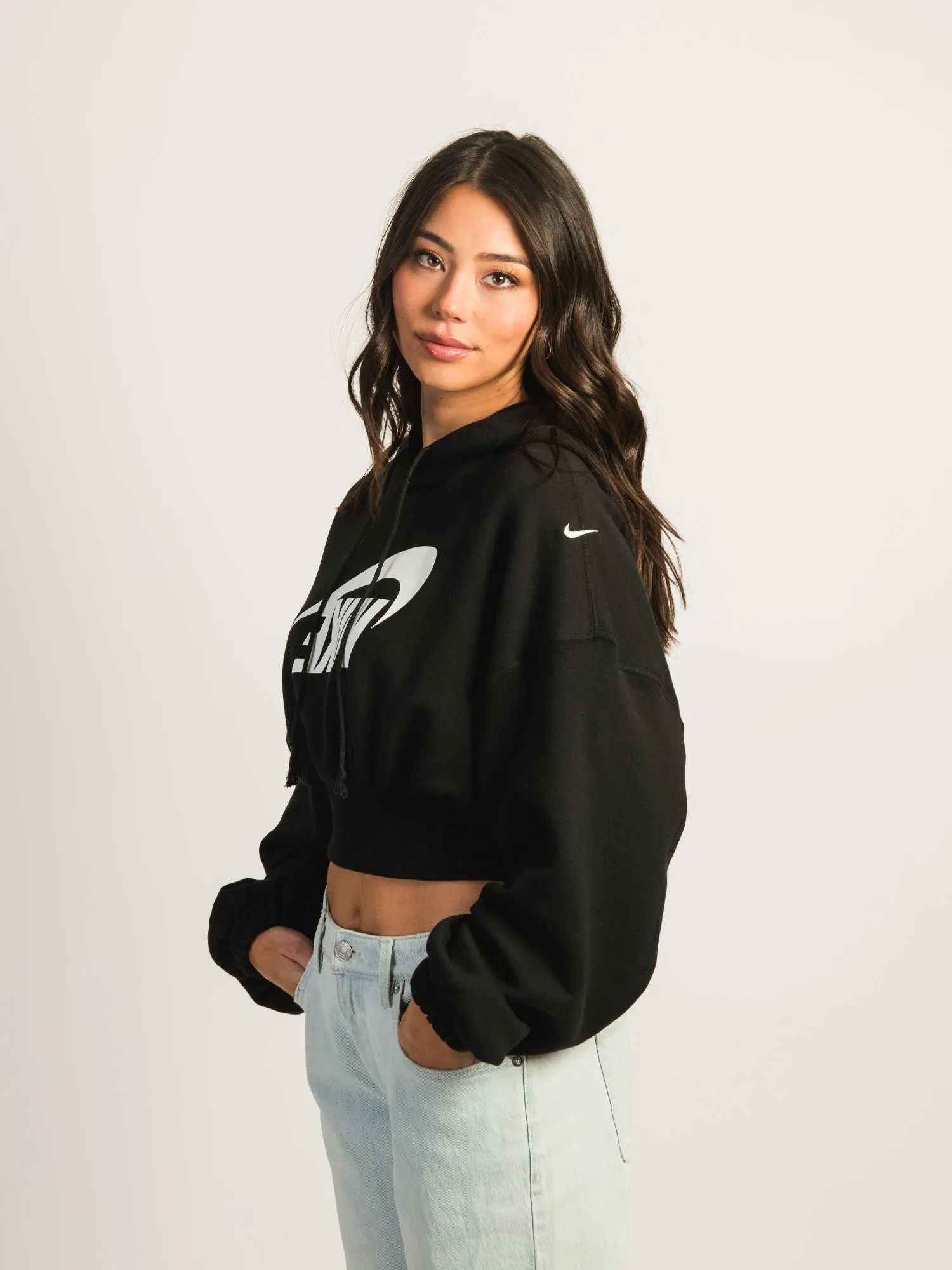 NIKE SPORTSWEAR CROP FLEECE HOODIE sold by Boathouse product image thumbnail 2