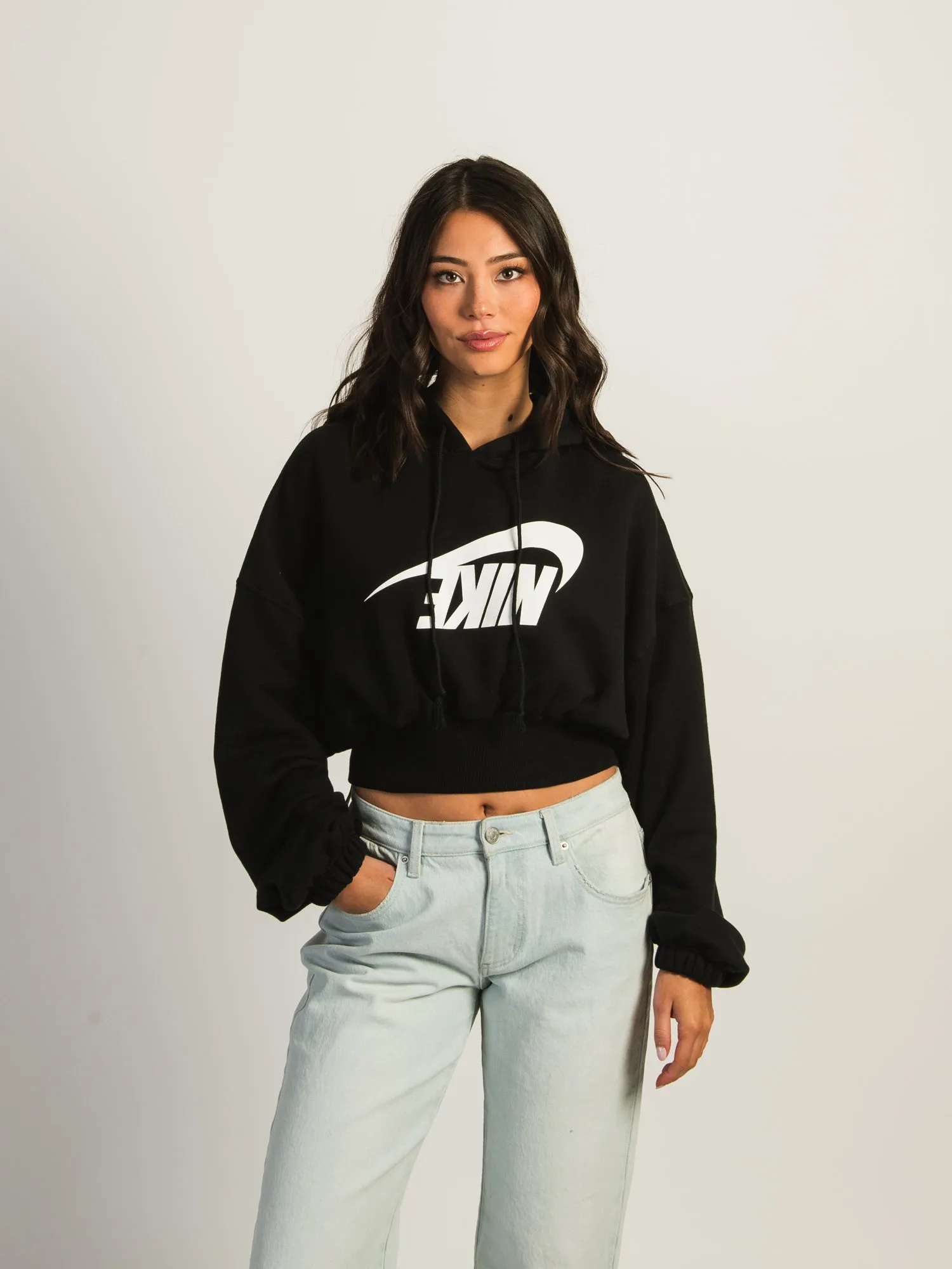 NIKE SPORTSWEAR CROP FLEECE HOODIE sold by Boathouse
