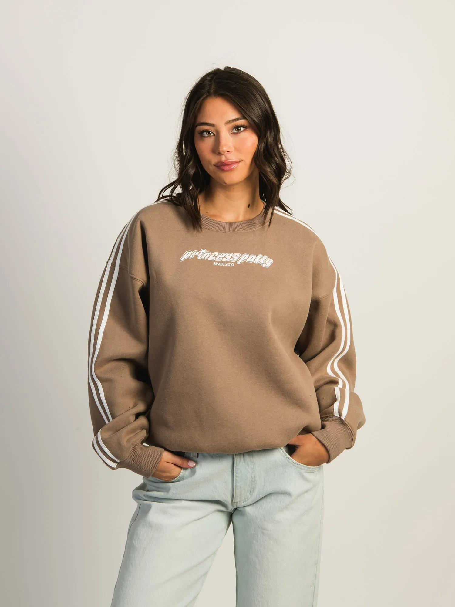 PRINCESS POLLY STRIPE SLEEVE CREWNECK sold by Boathouse
