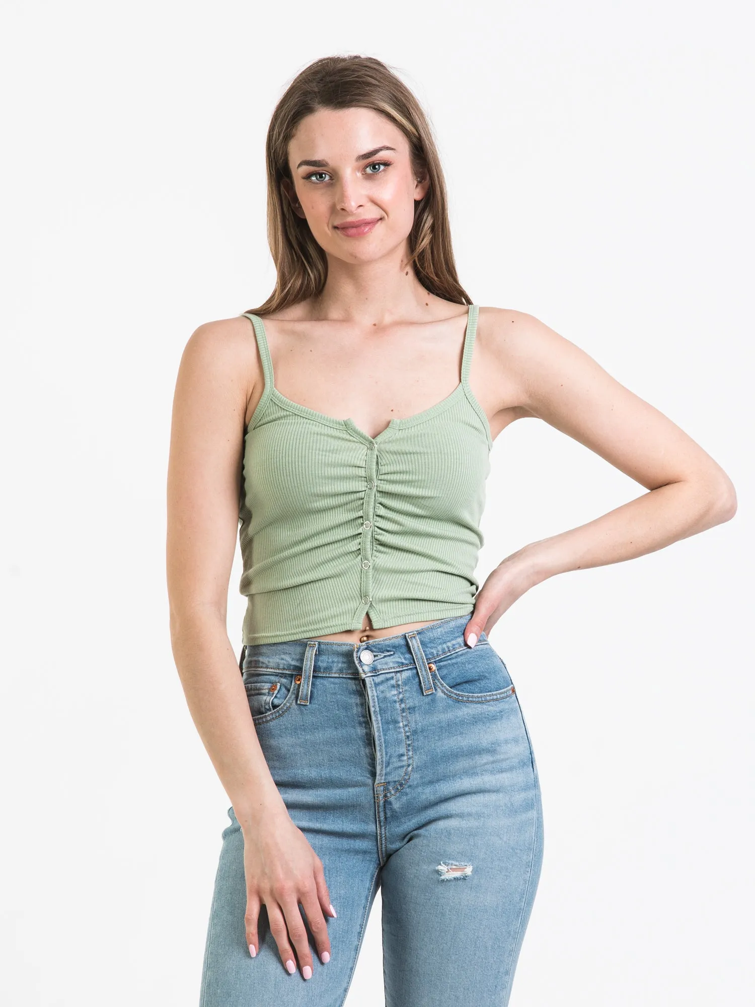 HARLOW SHIRRED RIB TANK - CLEARANCE sold by Boathouse