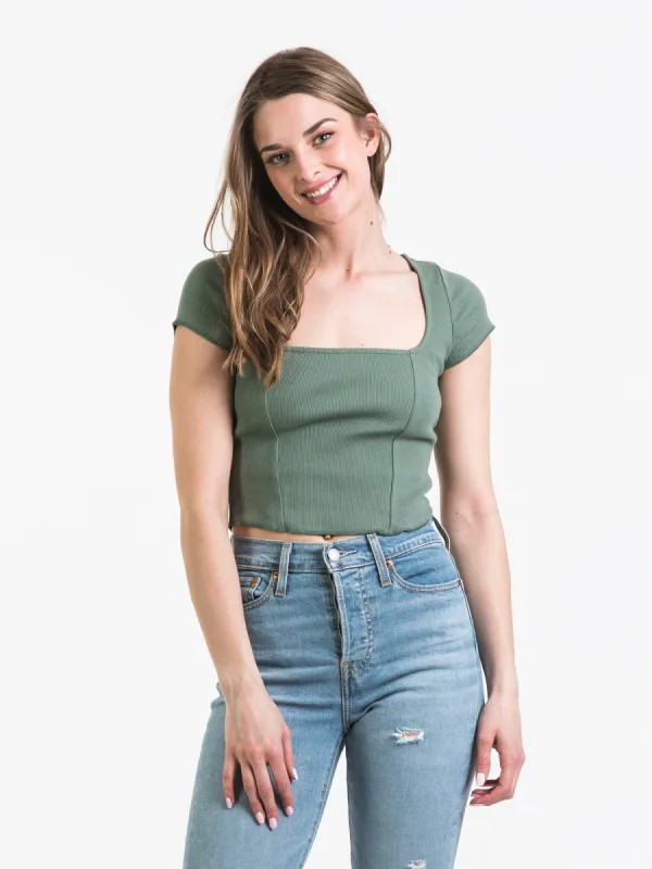 HARLOW SQUARE NECK TEE - CLEARANCE sold by Boathouse