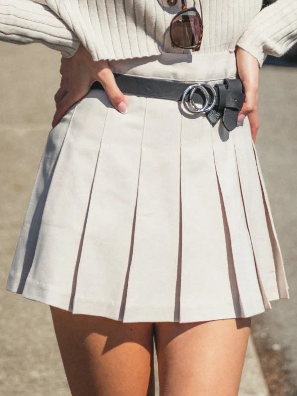 HARLOW MOLLY PLEATED SOLID SKIRT - CLEARANCE sold by Boathouse
