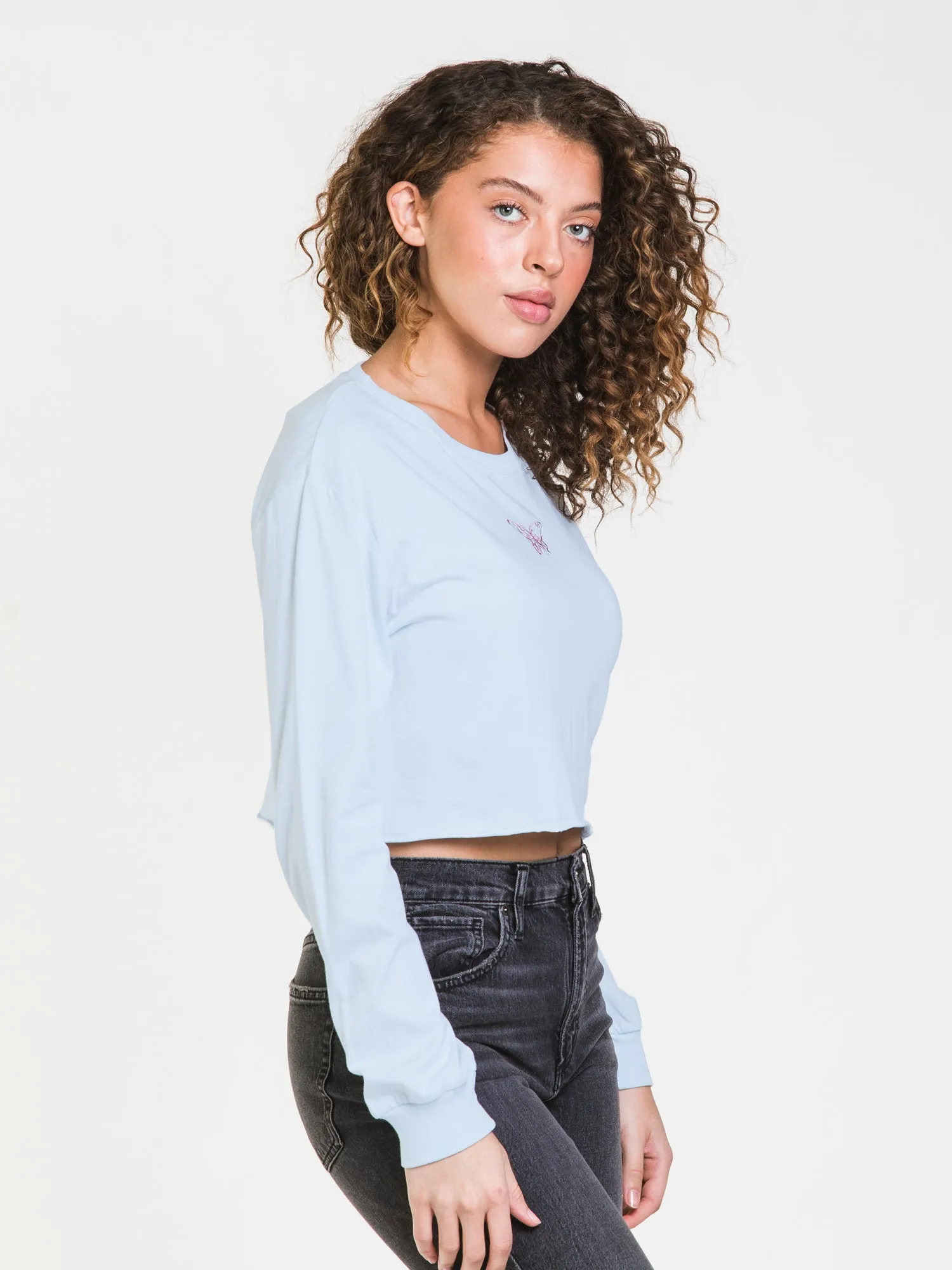 HARLOW AMBER CROPPED EMBROIDERED CREWNECK SWEATER - CLEARANCE sold by Boathouse product image thumbnail 3