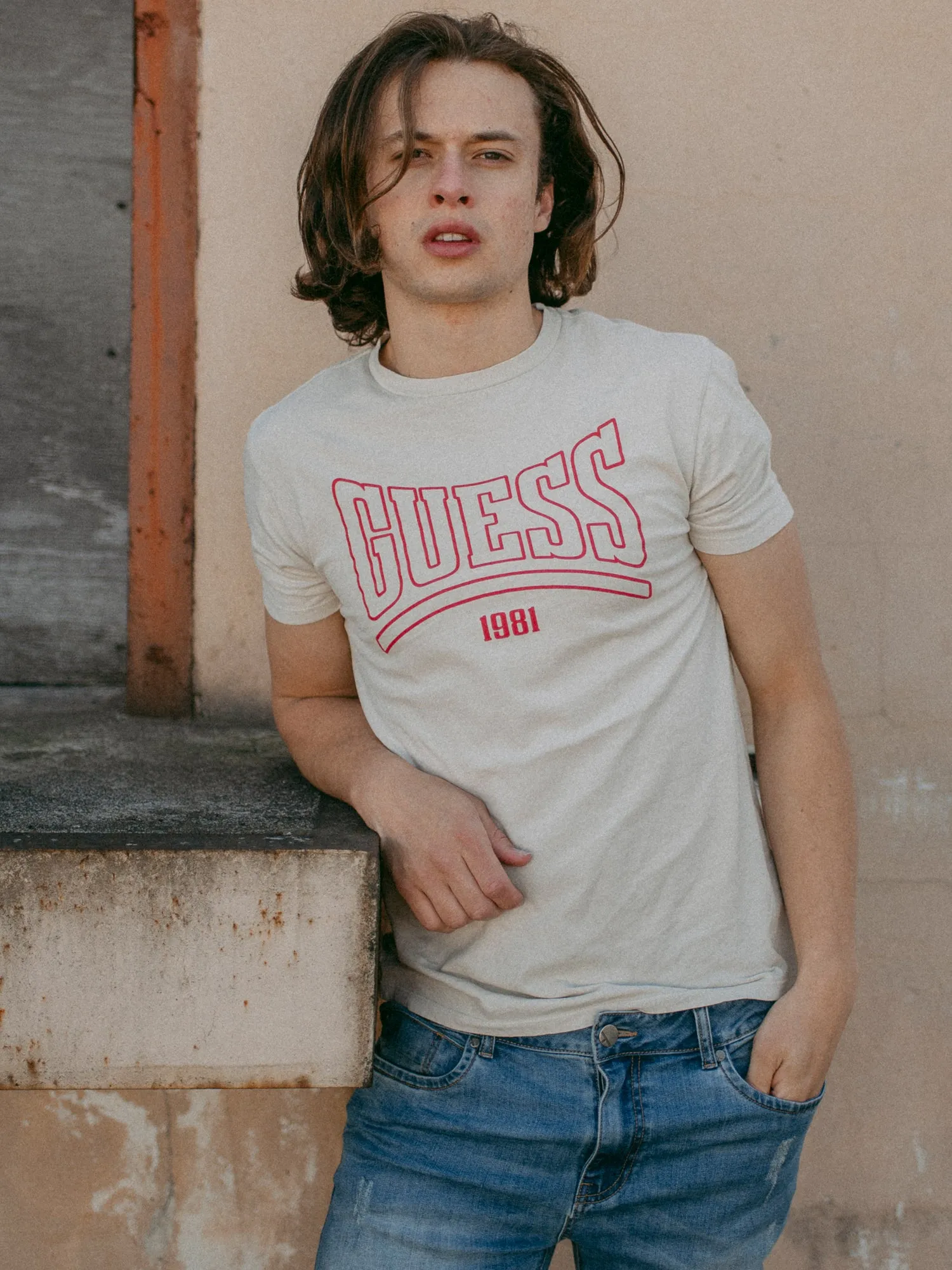 GUESS HERITAGE LOGO T-SHIRT - CLEARANCE sold by Boathouse