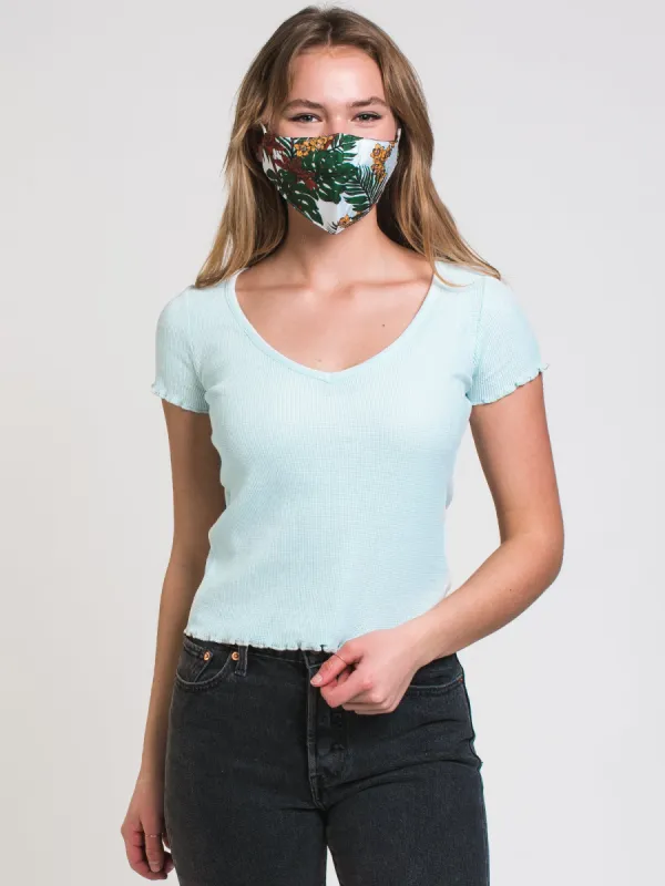 HARLOW WAFFLE V-NECK TEE - CLEARANCE sold by Boathouse