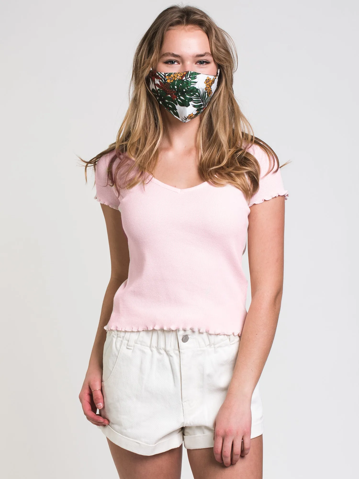 HARLOW WAFFLE V-NECK TEE - CLEARANCE sold by Boathouse