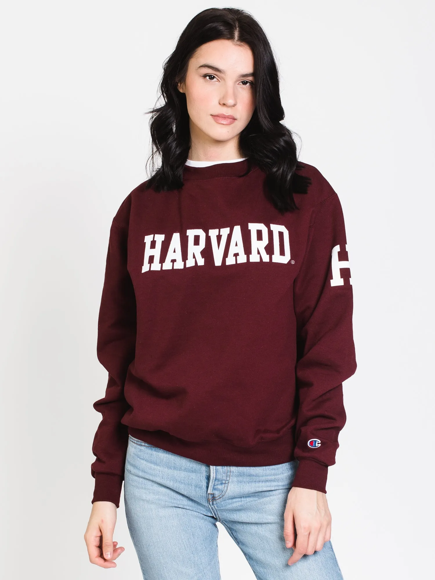 CHAMPION ECO POWERBLEND HARVARD UNIVERSITY CREWNECK SWEATER - CLEARANCE sold by Boathouse product image thumbnail 3
