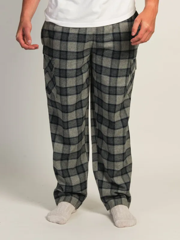 KOLBY THOMAS CARGO PLAID PANT - GREY sold by Boathouse