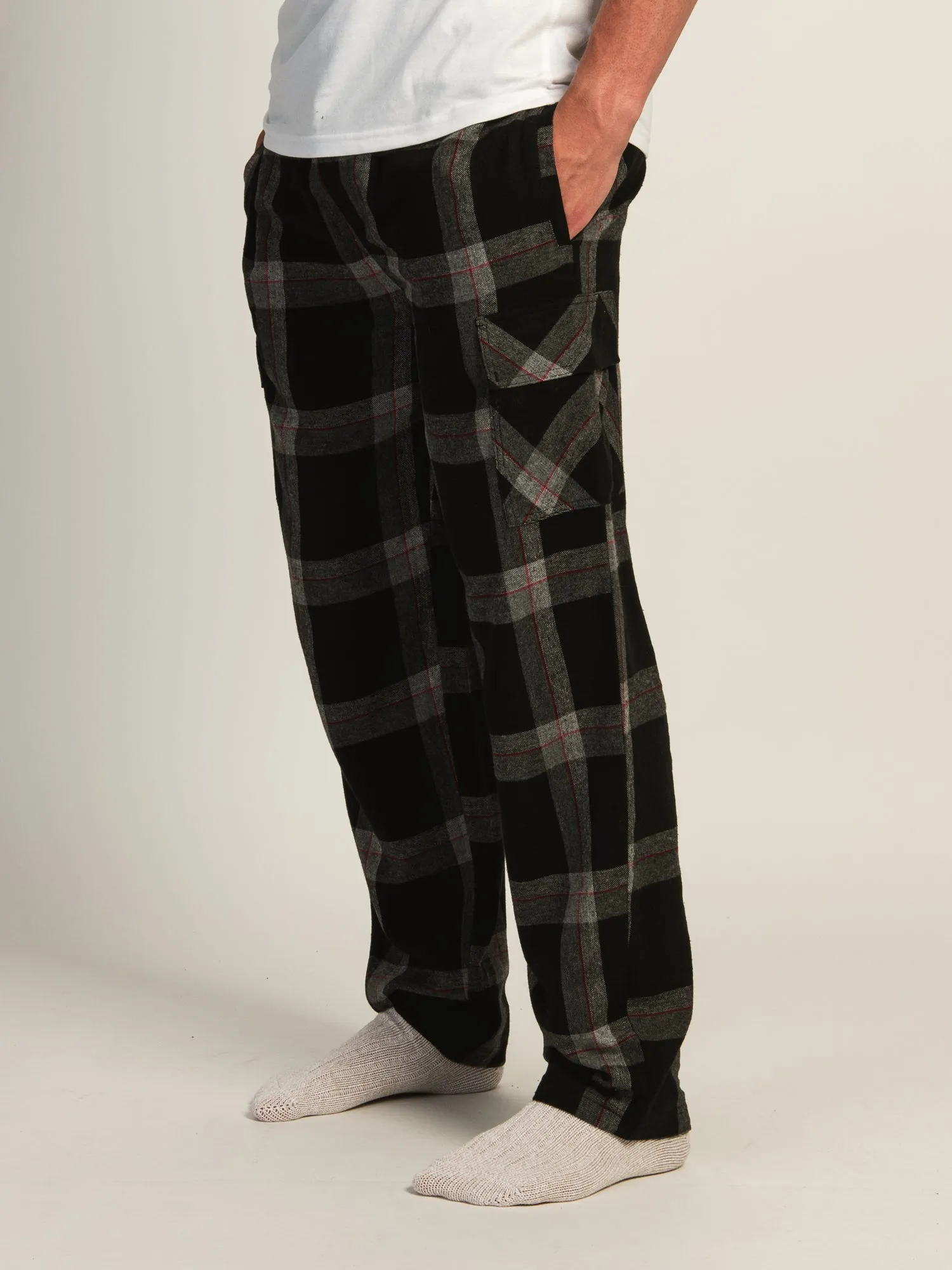 KOLBY THOMAS CARGO PLAID PANT - BLACK sold by Boathouse product image thumbnail 3