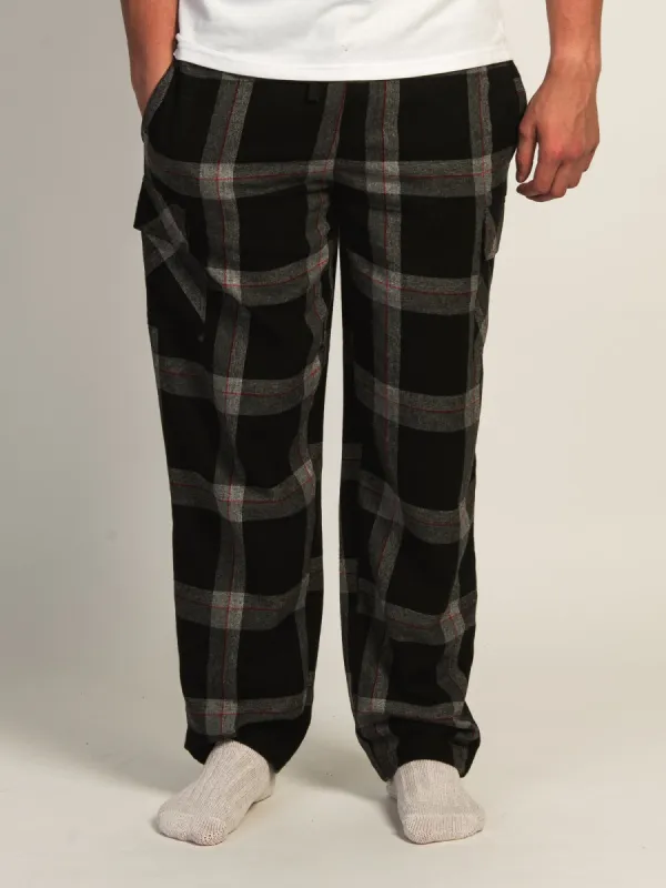 KOLBY THOMAS CARGO PLAID PANT - BLACK sold by Boathouse