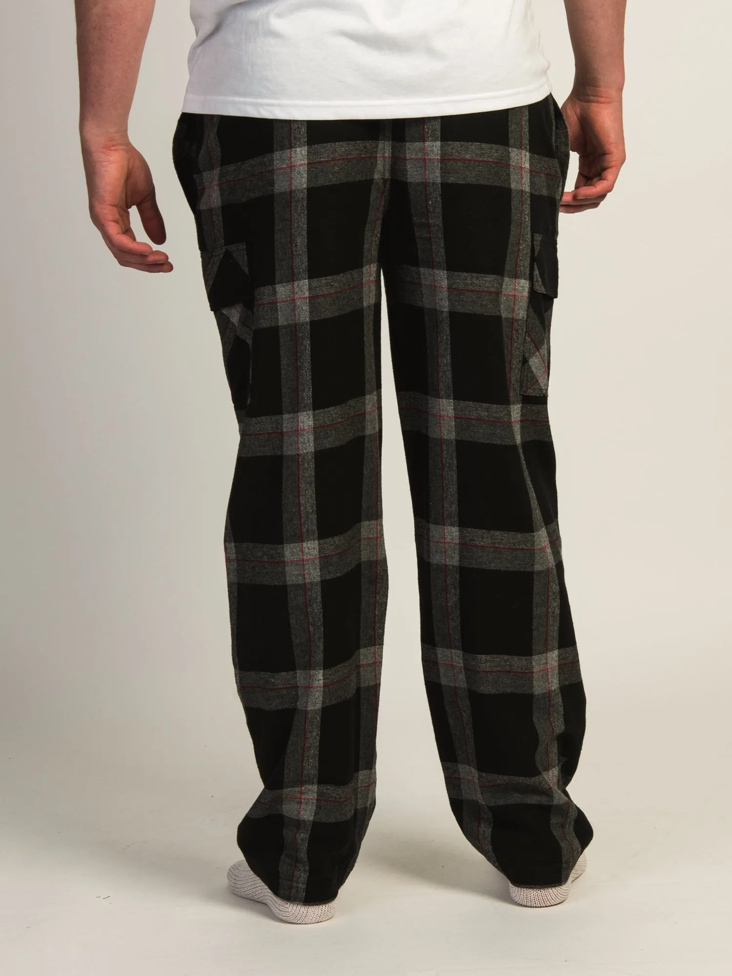 KOLBY THOMAS CARGO PLAID PANT - BLACK sold by Boathouse product image thumbnail 4