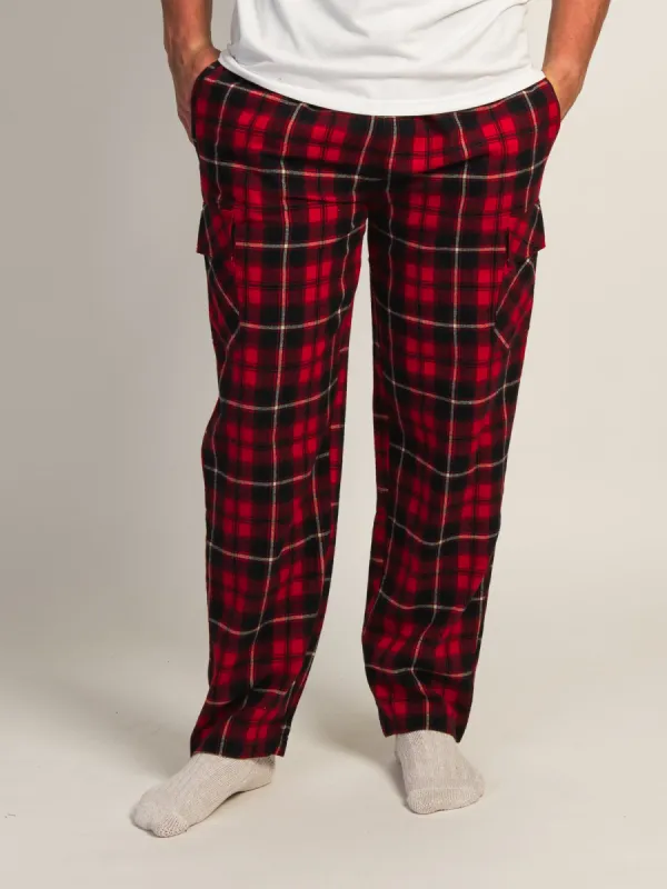 KOLBY THOMAS CARGO PLAID PANT - RED sold by Boathouse
