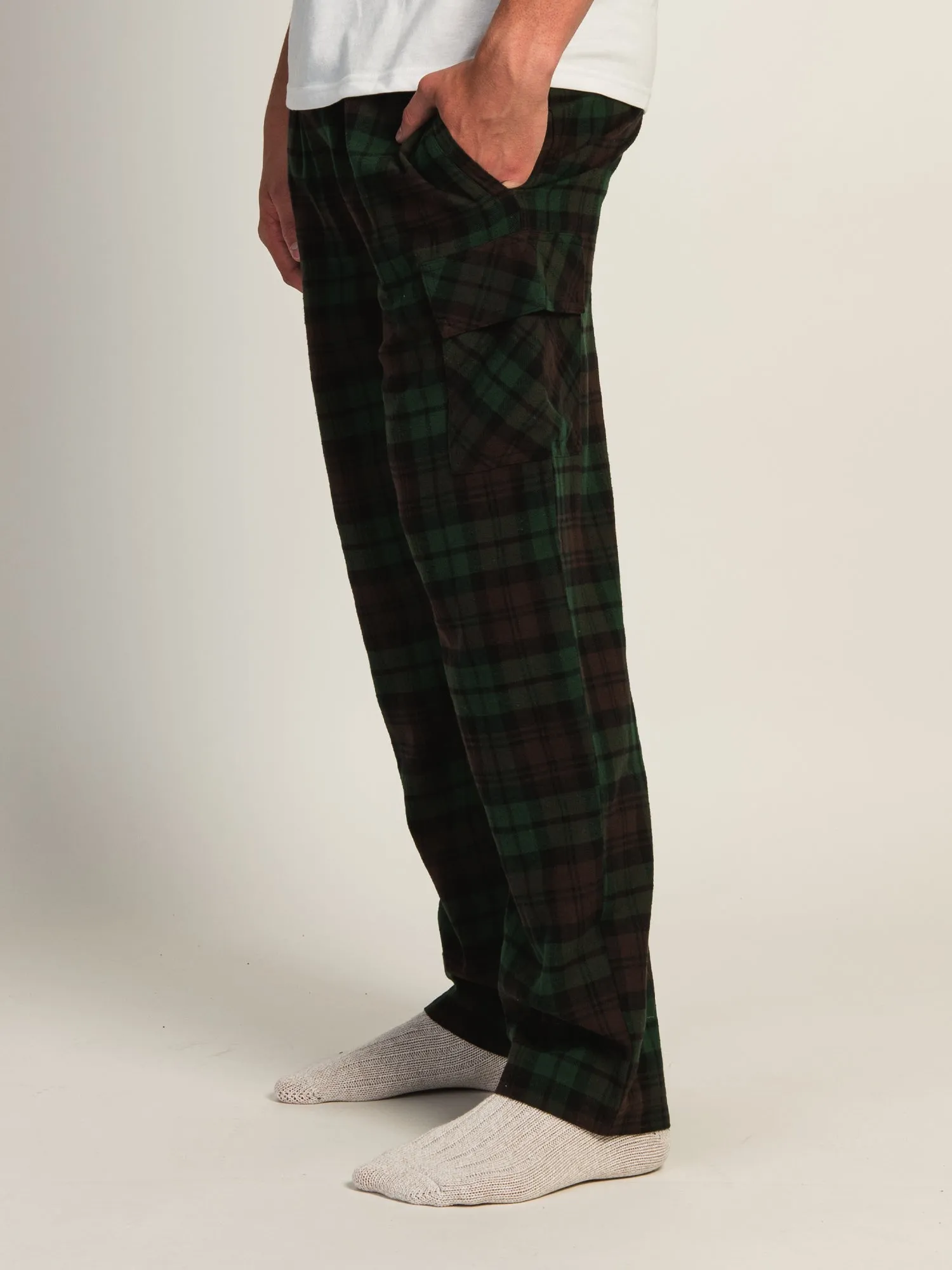 KOLBY THOMAS CARGO PLAID PANT - GREEN sold by Boathouse product image thumbnail 3