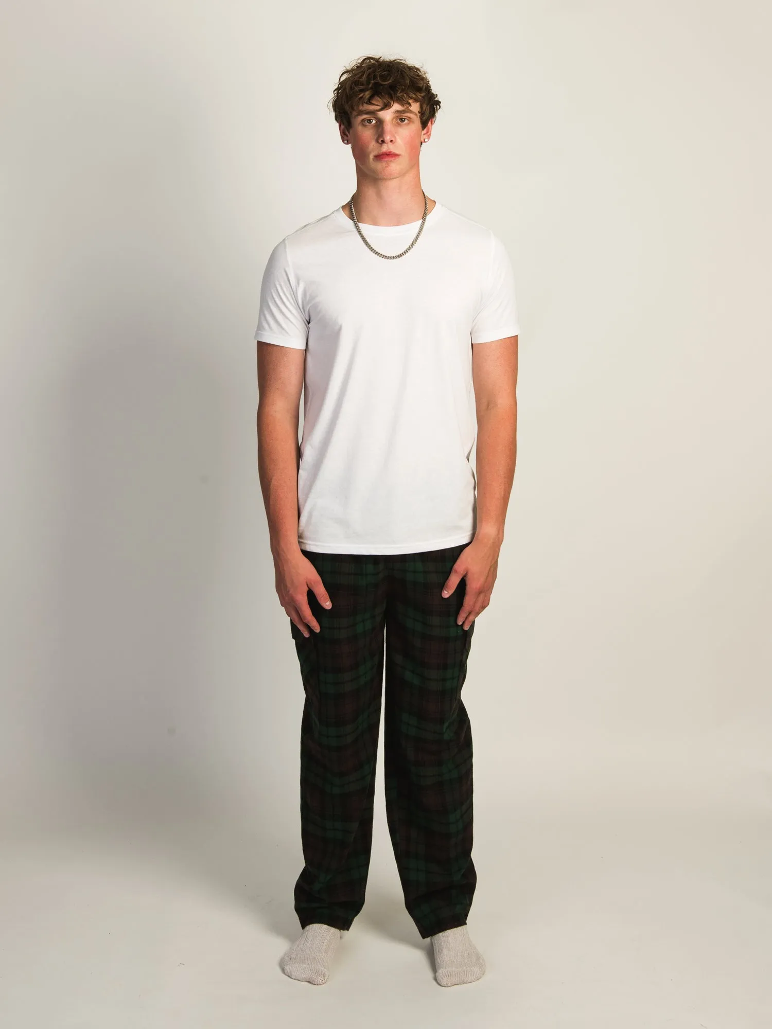 KOLBY THOMAS CARGO PLAID PANT - GREEN sold by Boathouse product image thumbnail 2