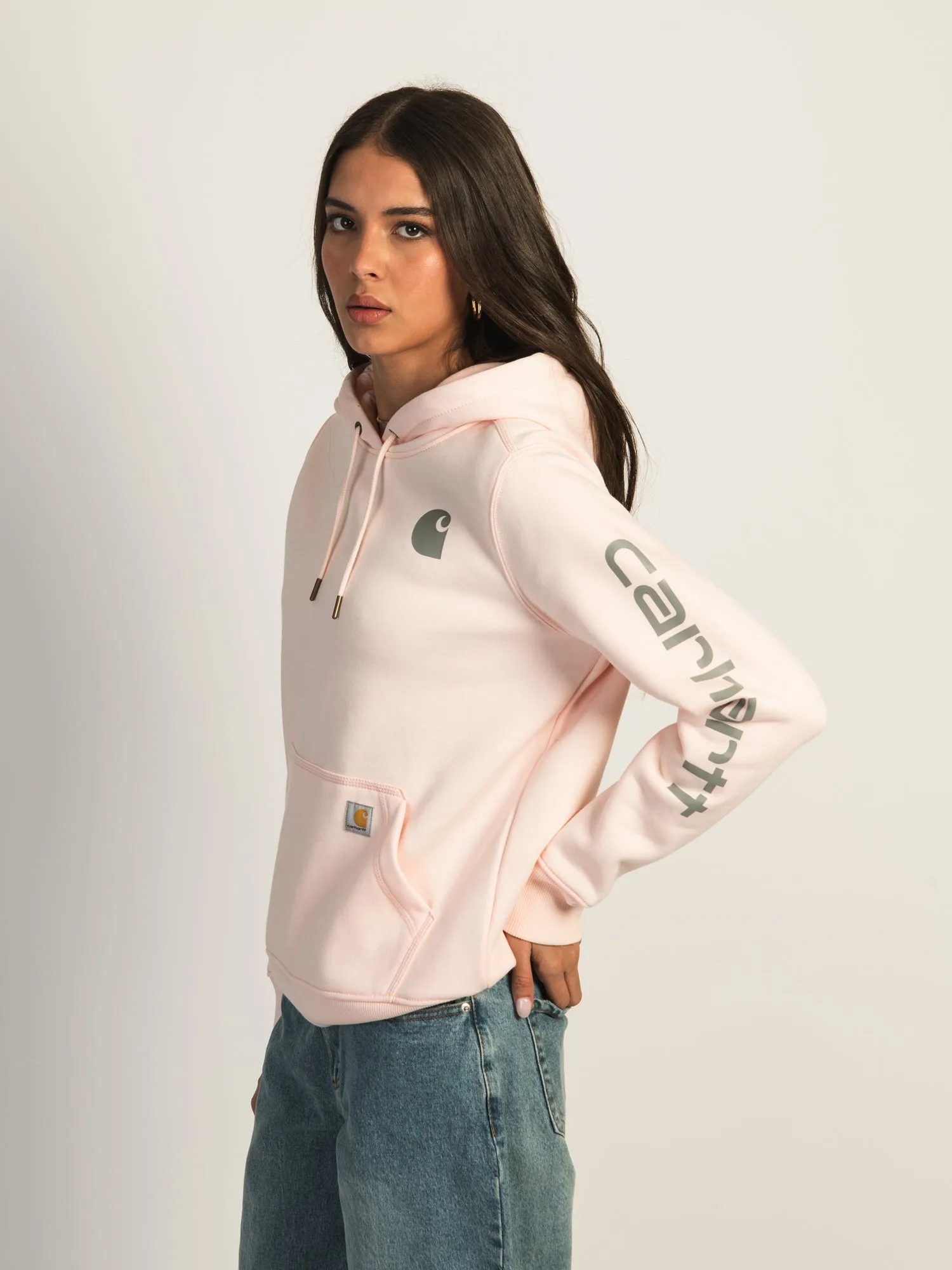 CARHARTT LOGO SLEEVE PULLOVER HOODIE sold by Boathouse product image thumbnail 2