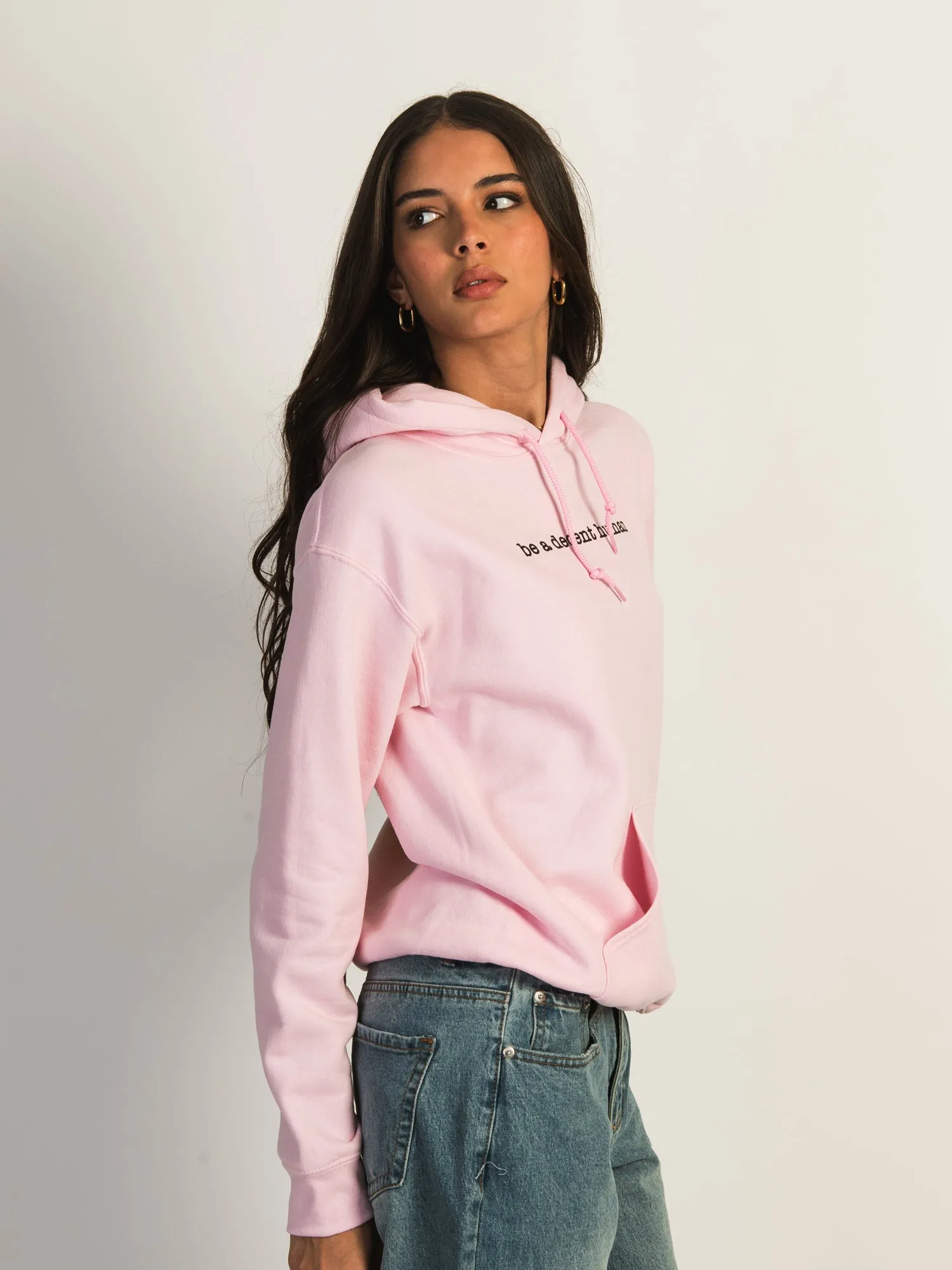 BARSTOOL SPORTS BE A DECENT HUMAN PULLOVER HOODIE sold by Boathouse product image thumbnail 3