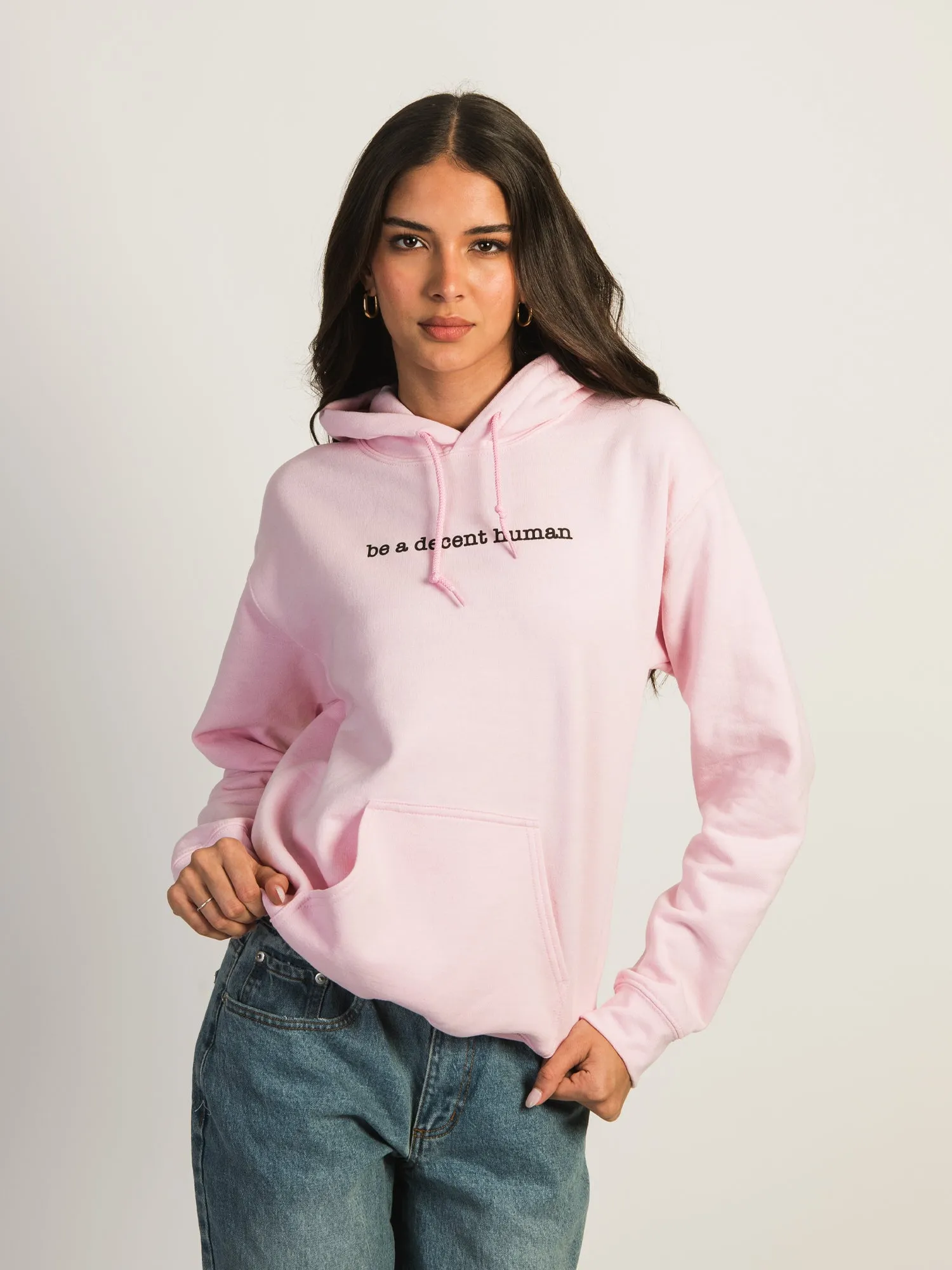 BARSTOOL SPORTS BE A DECENT HUMAN PULLOVER HOODIE sold by Boathouse product image thumbnail 2