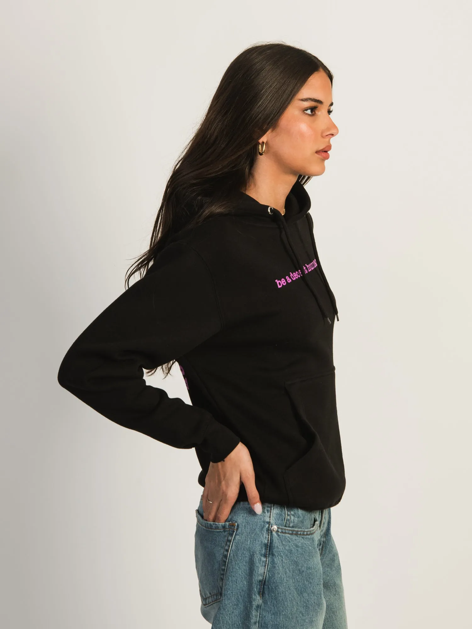 BARSTOOL SPORTS BE A DECENT HUMAN PULLOVER HOODIE sold by Boathouse product image thumbnail 3