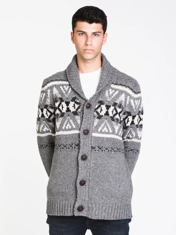 MENS BLAZE JACQUARD CARDIGAN - CLEARANCE sold by Boathouse