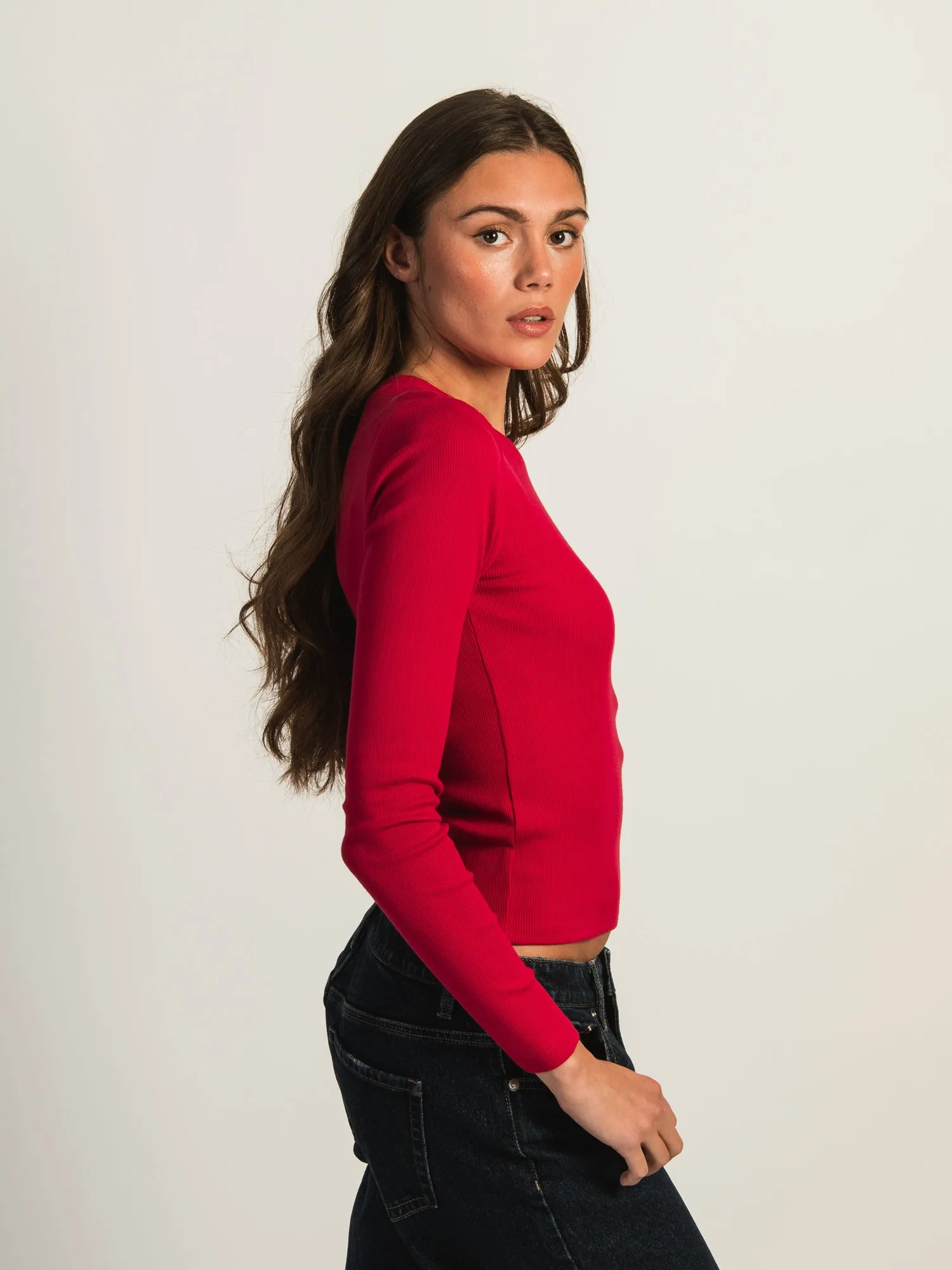 HARLOW ESSENTIAL CREWNECK LONGSLEEVE - PORT sold by Boathouse product image thumbnail 2