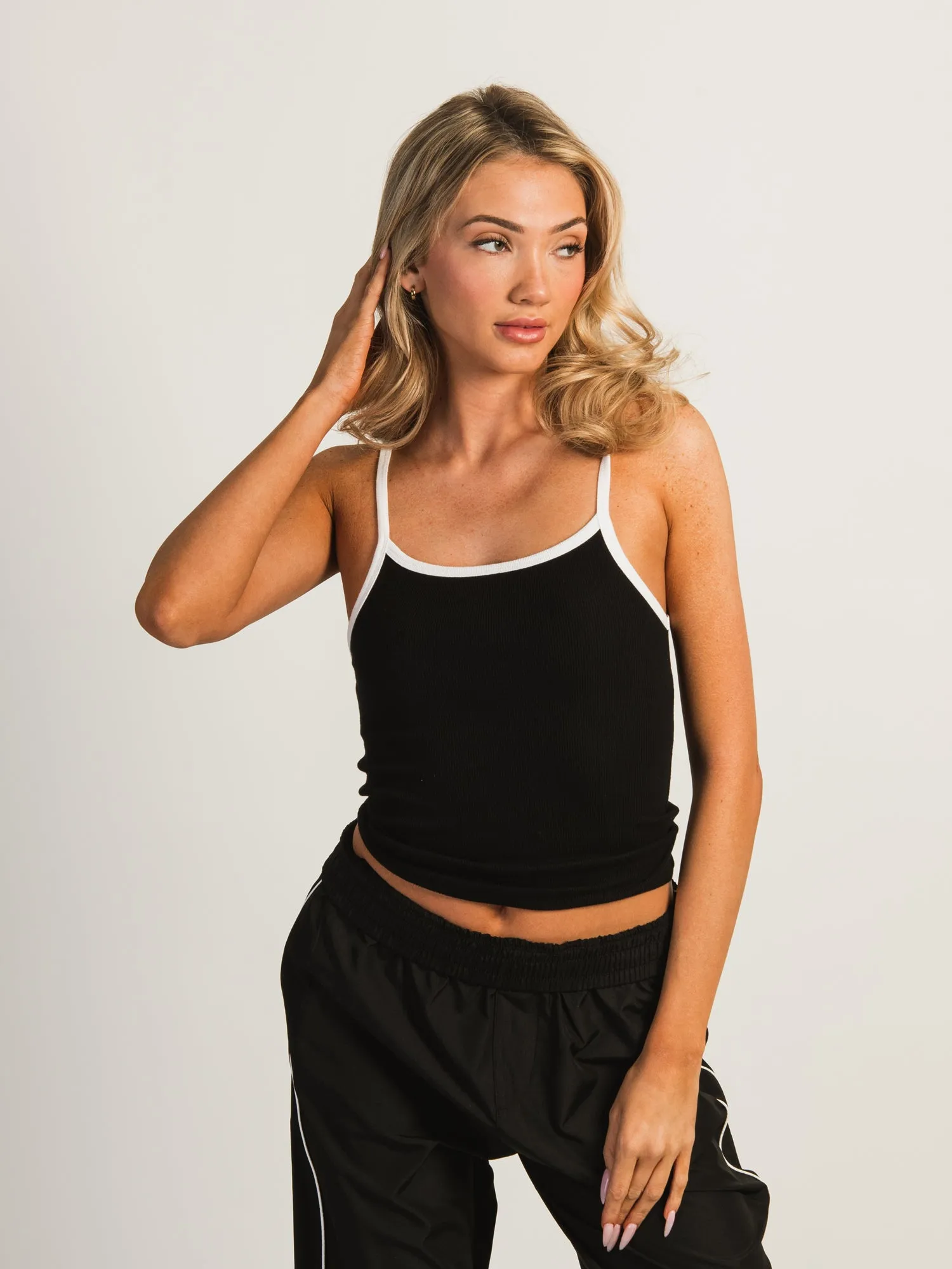 HARLOW LOGAN TANK - BLACK/WHITE sold by Boathouse