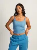 HARLOW ESSENTIAL RIBBED TANK - ELECTRIC BLUE sold by Boathouse