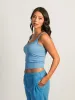 HARLOW ESSENTIAL RIBBED TANK - ELECTRIC BLUE sold by Boathouse