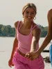 HARLOW ESSENTIAL RIBBED TANK - PINK sold by Boathouse