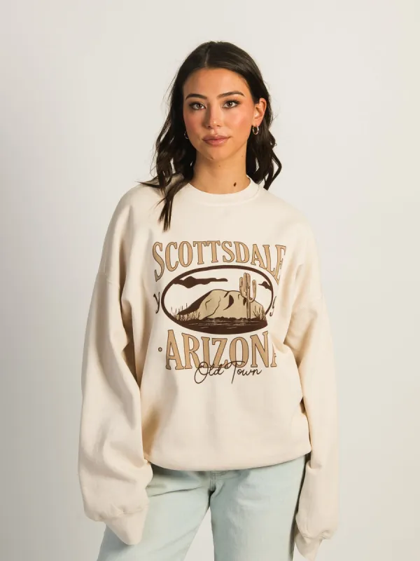 HARLOW MICHELLE PRINT CREWNECK - SCOTTSDALE ARIZONA sold by Boathouse
