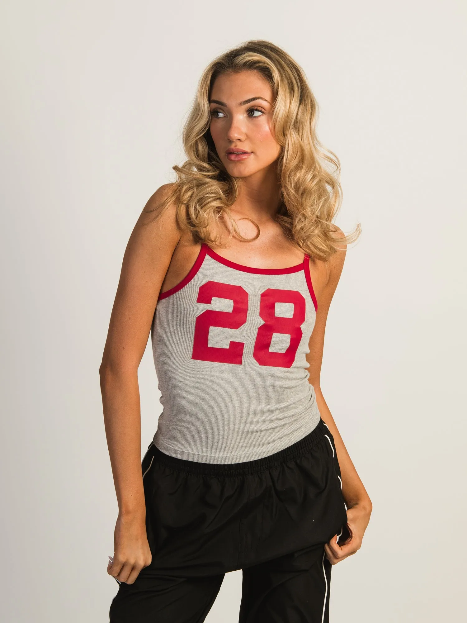 HARLOW LOGAN MELANGE TANK - HEATHER GREY sold by Boathouse