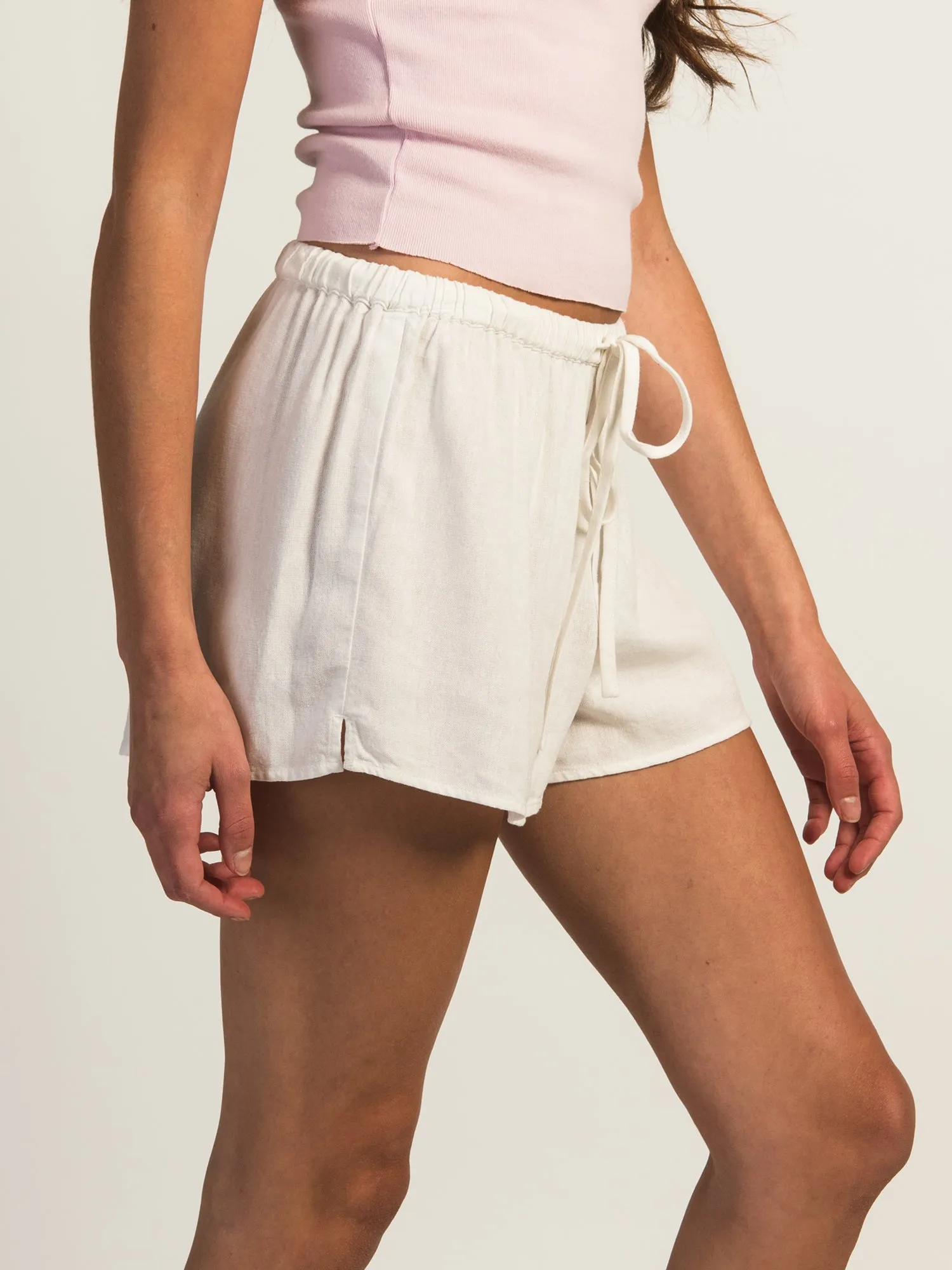 HARLOW LANA LINEN SHORT - WHITE sold by Boathouse product image thumbnail 3
