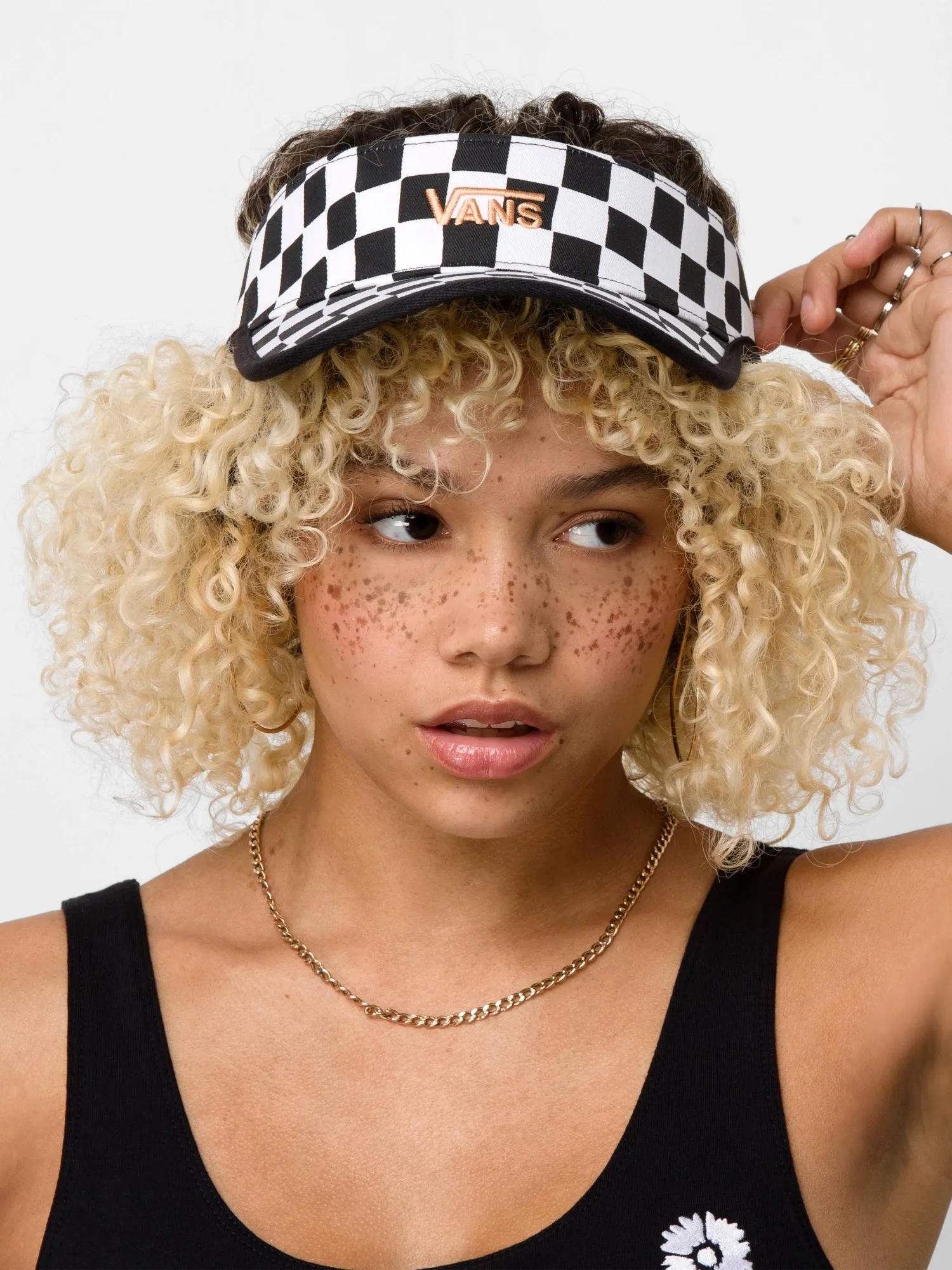 VANS TURVY PRINTED VISOR HAT - CHECKERBOARD - CLEARANCE sold by Boathouse product image thumbnail 4