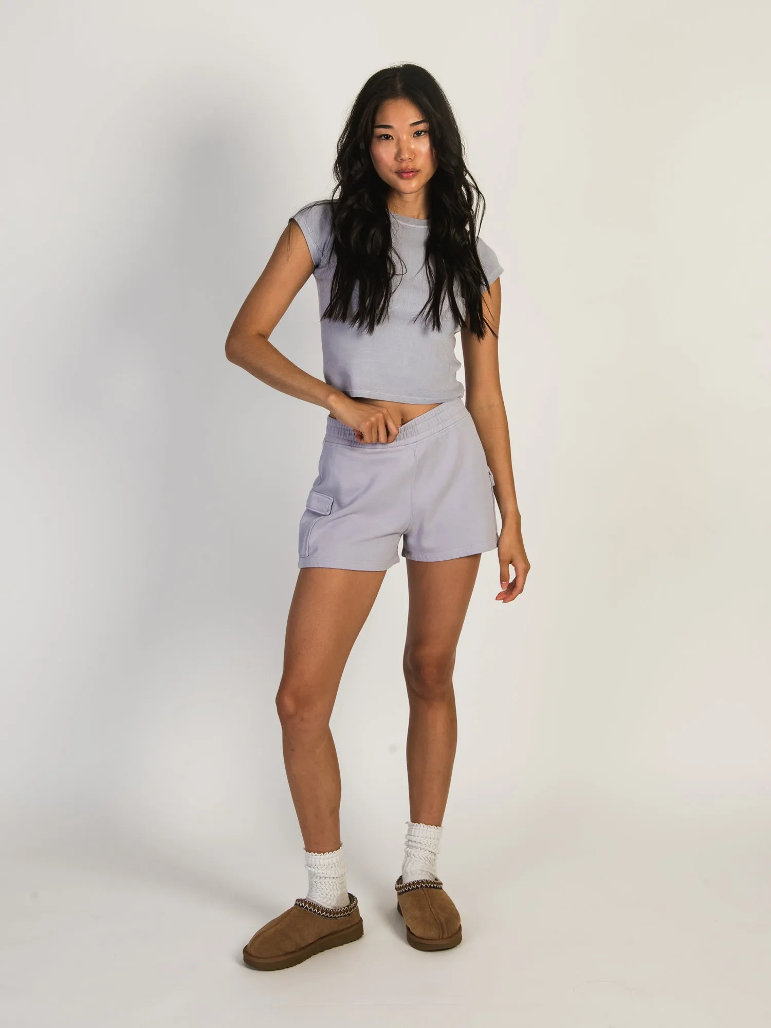 HARLOW HEIDI FLEECE CARGO SHORT - LAVENDER sold by Boathouse product image thumbnail 2
