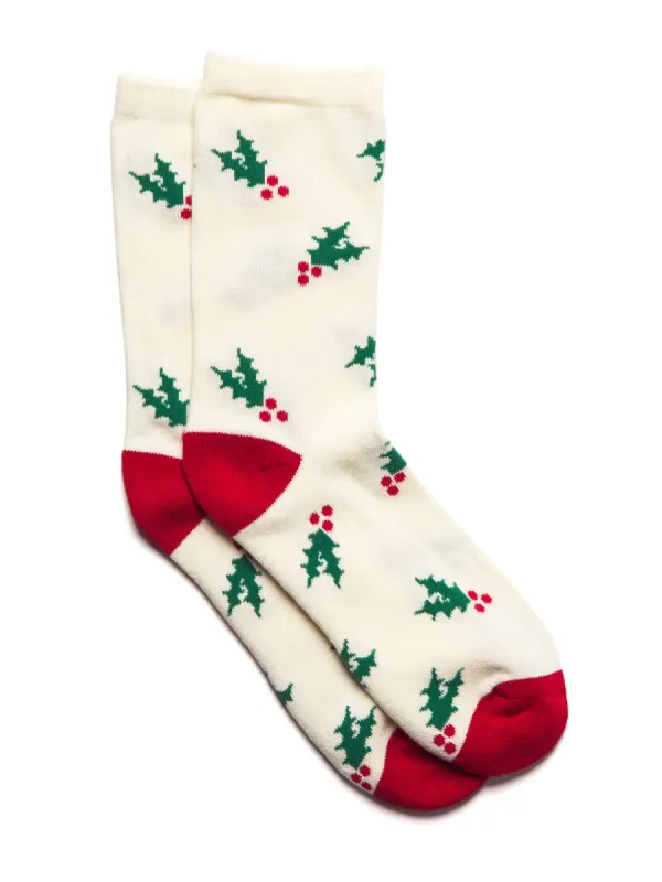 SCOUT & TRAIL HOLLY PRINT SOCK sold by Boathouse