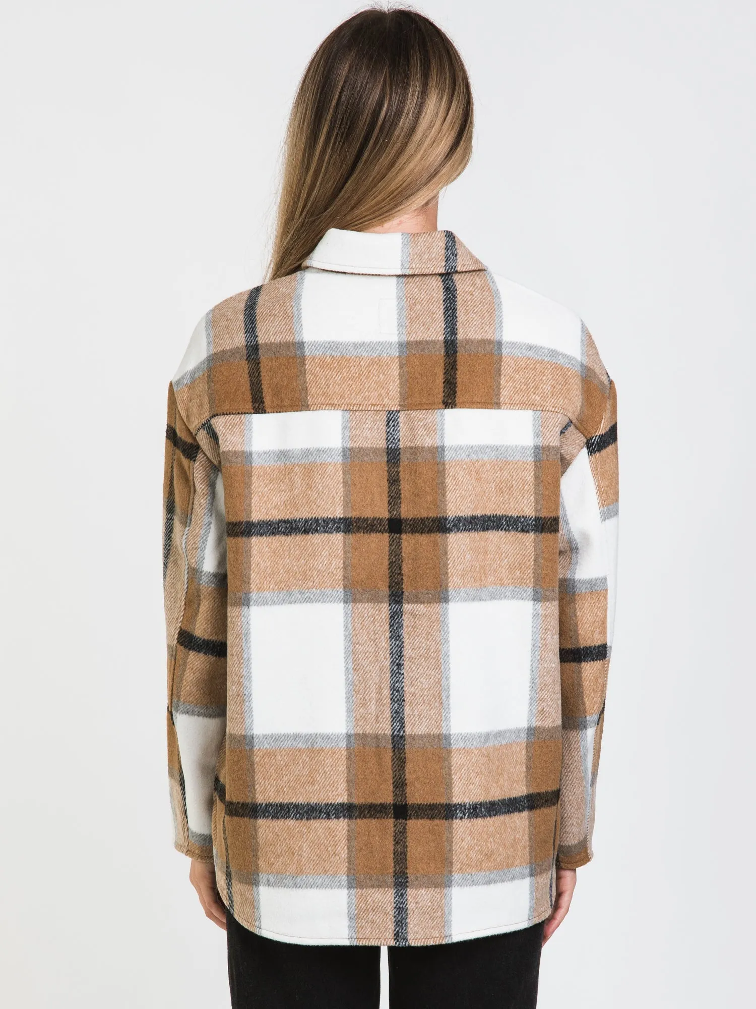 ONLY MACI LONG SLEEVE CHECK SHACKET - CLEARANCE sold by Boathouse product image thumbnail 2