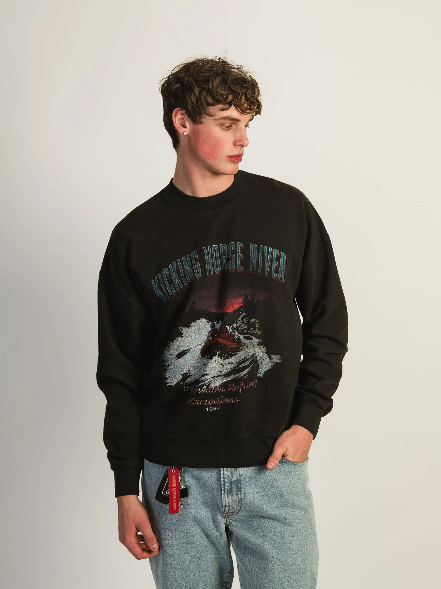 KOLBY RELAXED FIT GRAPHIC CREW - KICKING HORSE RIVER sold by Boathouse