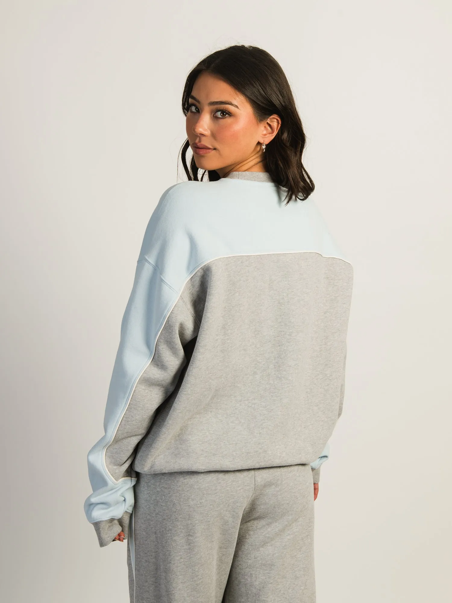 HARLOW ROXY EMBROIDERED CREWNECK - HEATHER GREY sold by Boathouse product image thumbnail 3