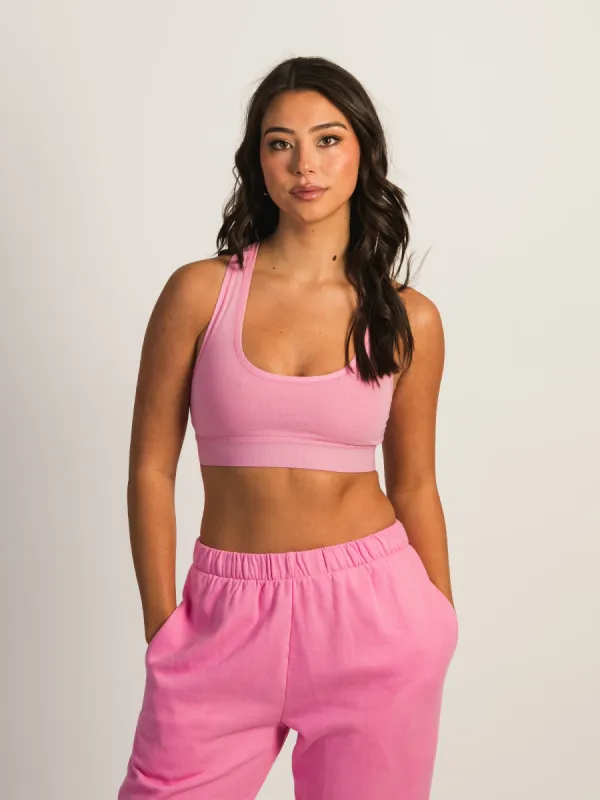 HARLOW RACERBACK BRALETTE - PINK sold by Boathouse