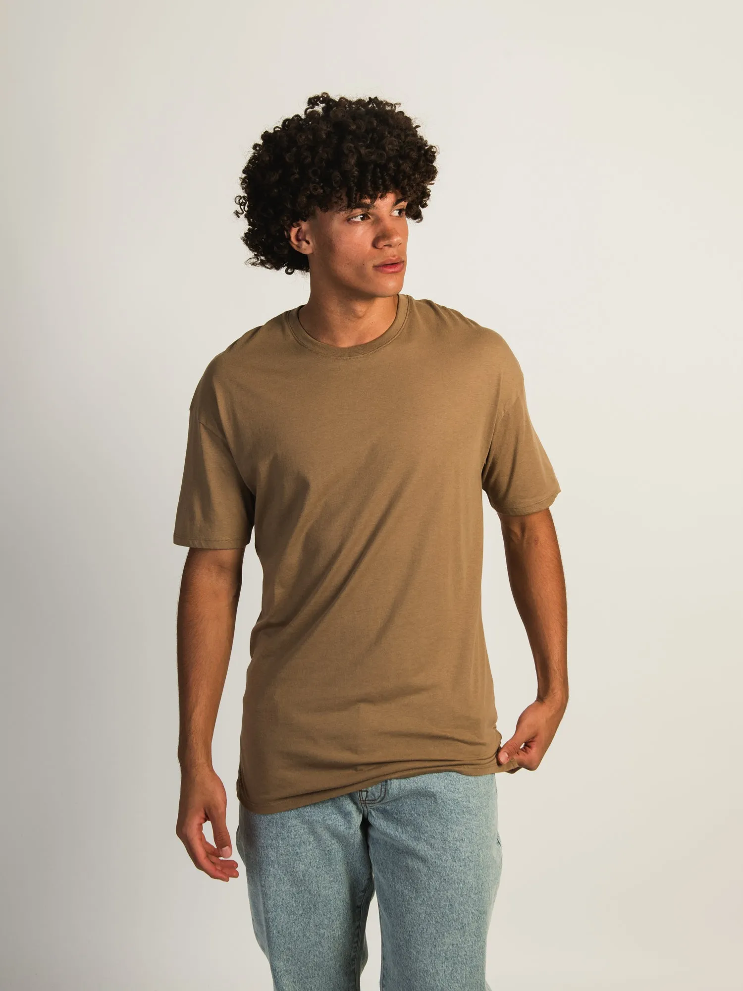LONG FIT TEE - BEIGE sold by Boathouse