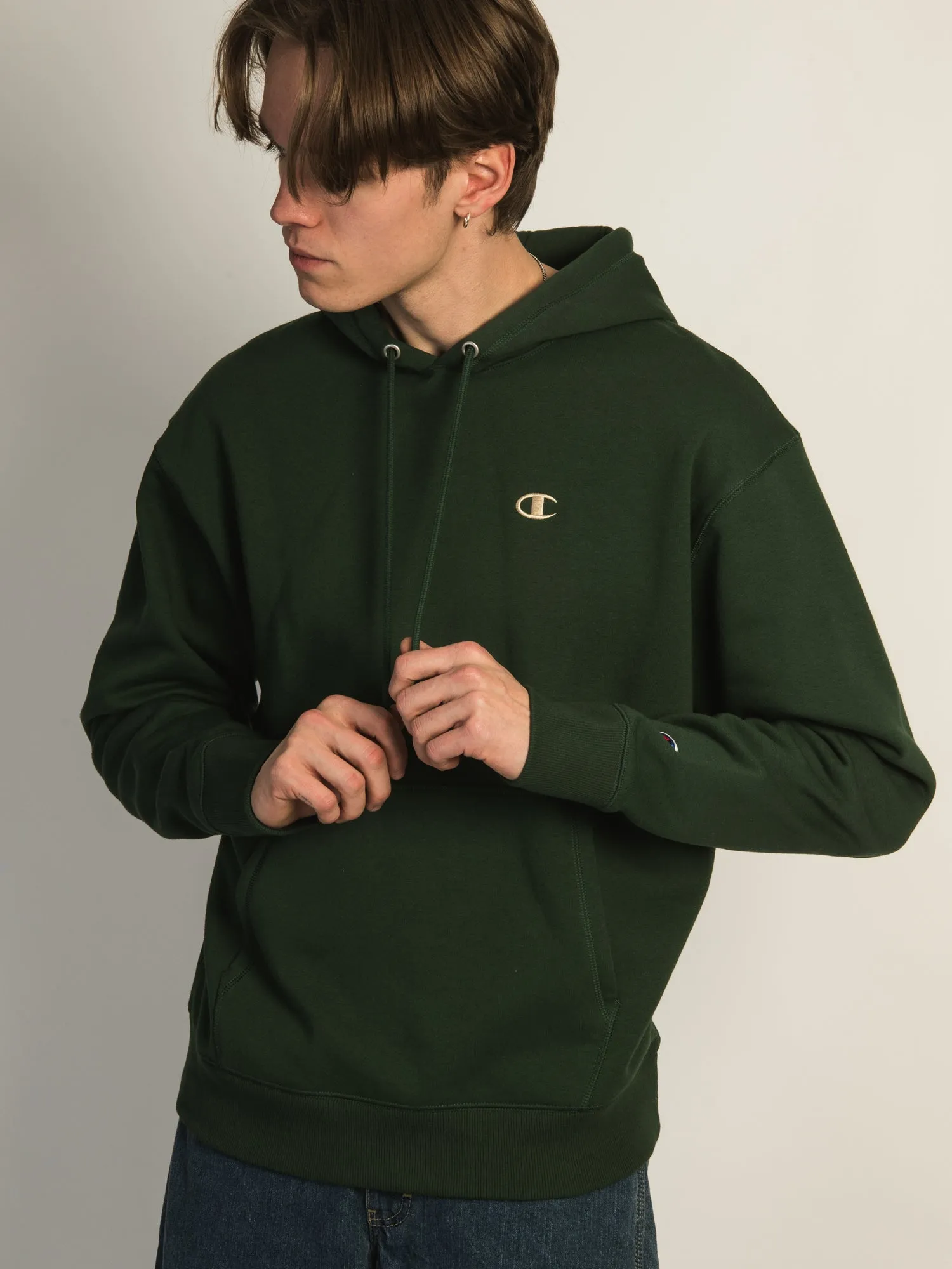 CHAMPION CLASSIC FLEECE LEFT CHEST LOGO PULLOVER HOODIE sold by Boathouse product image thumbnail 2