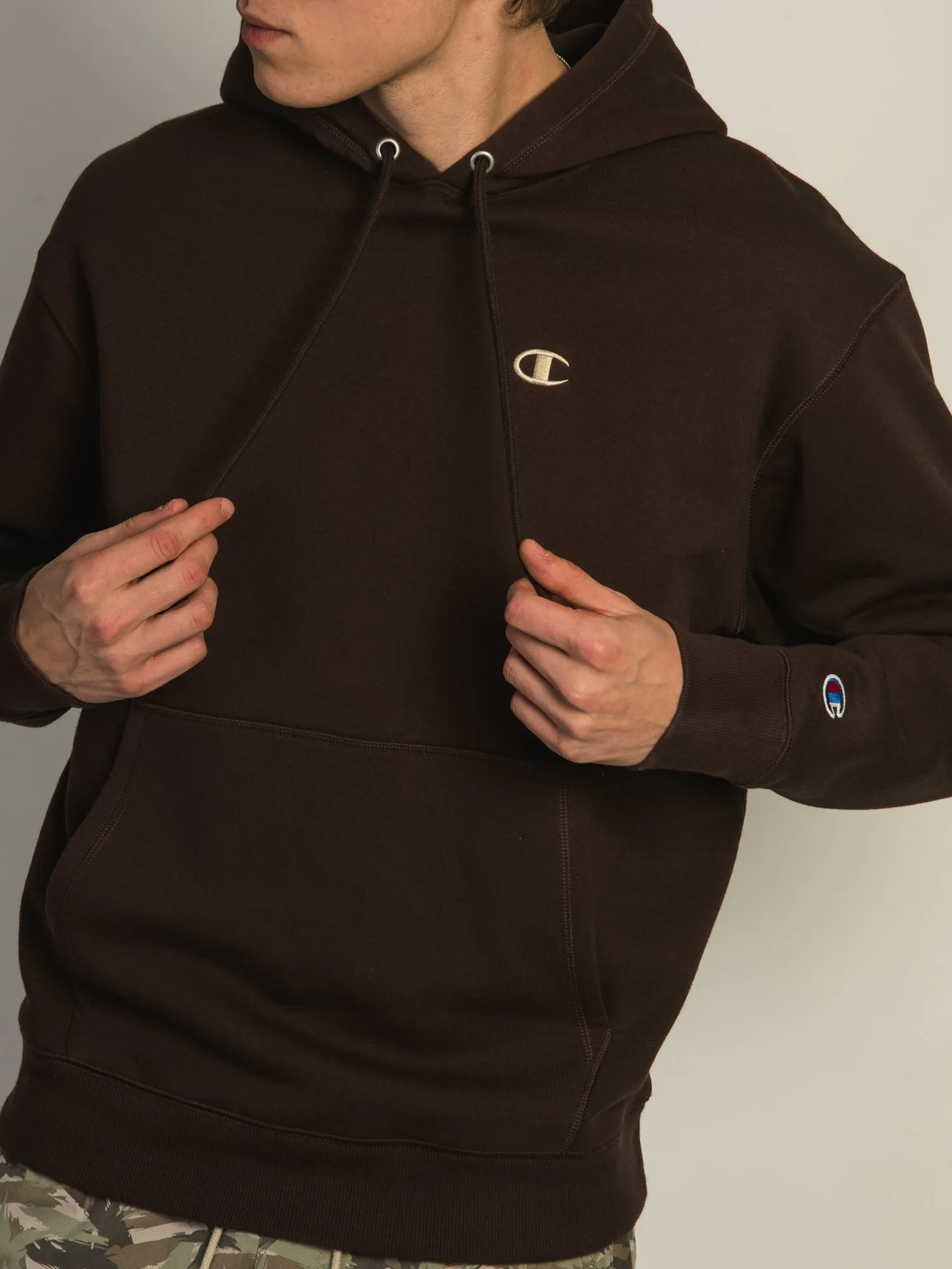 CHAMPION CLASSIC FLEECE LEFT CHEST LOGO PULLOVER HOODIE sold by Boathouse product image thumbnail 2