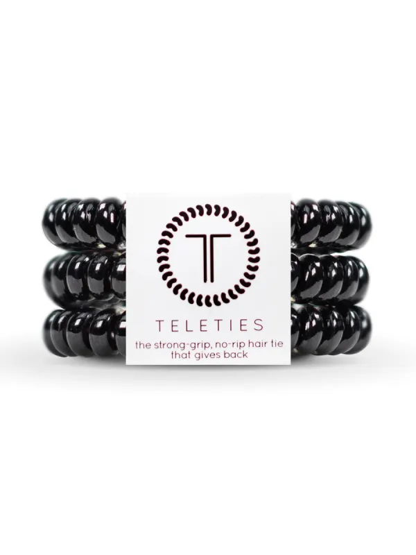 TELETIES HAIR TIE SMALL - JET BLACK sold by Boathouse
