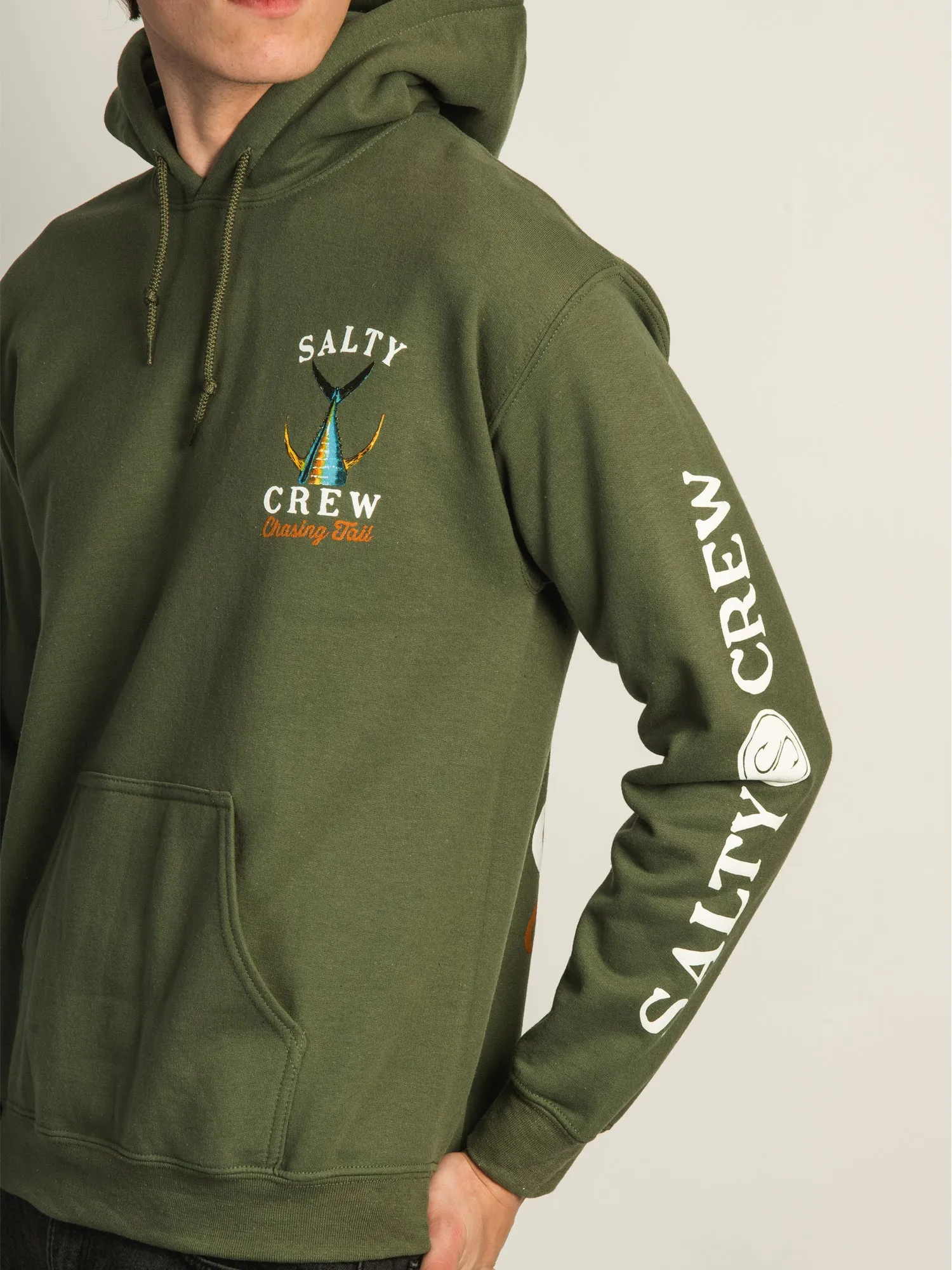 SALTY CREW TAILED PULLOVER HOODIE - MILITARY VERT sold by Boathouse product image thumbnail 4