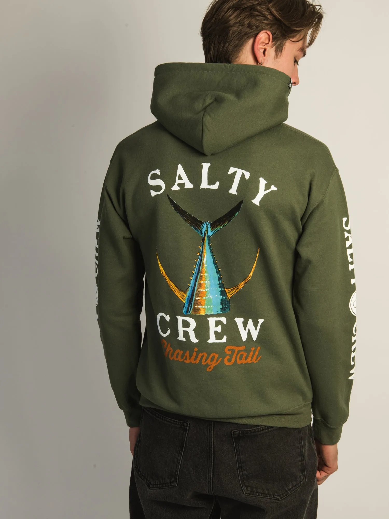 SALTY CREW TAILED PULLOVER HOODIE - MILITARY VERT sold by Boathouse
