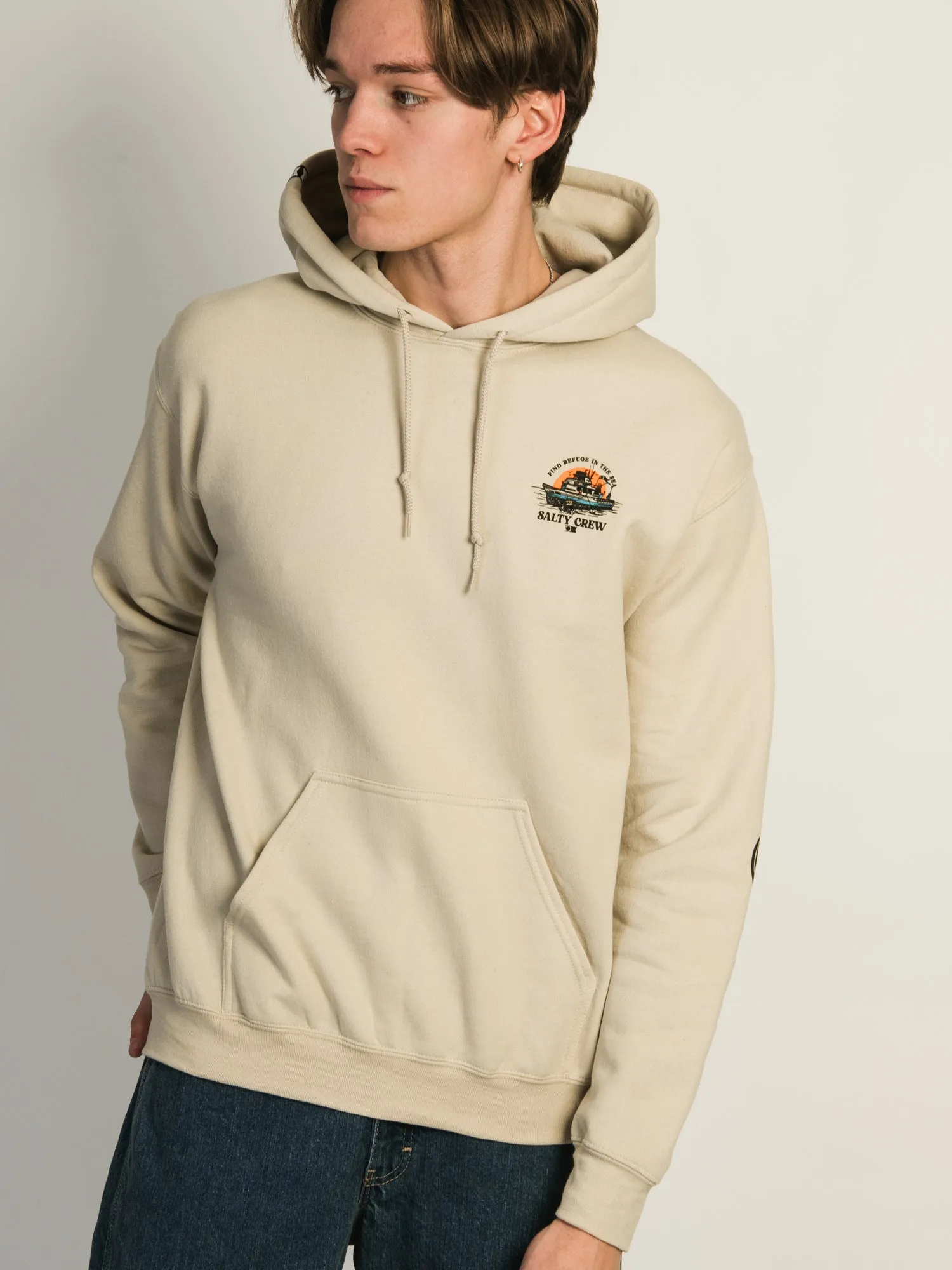 SALTY CREW DAY CHARTER PULLOVER HOODIE - SABLE sold by Boathouse