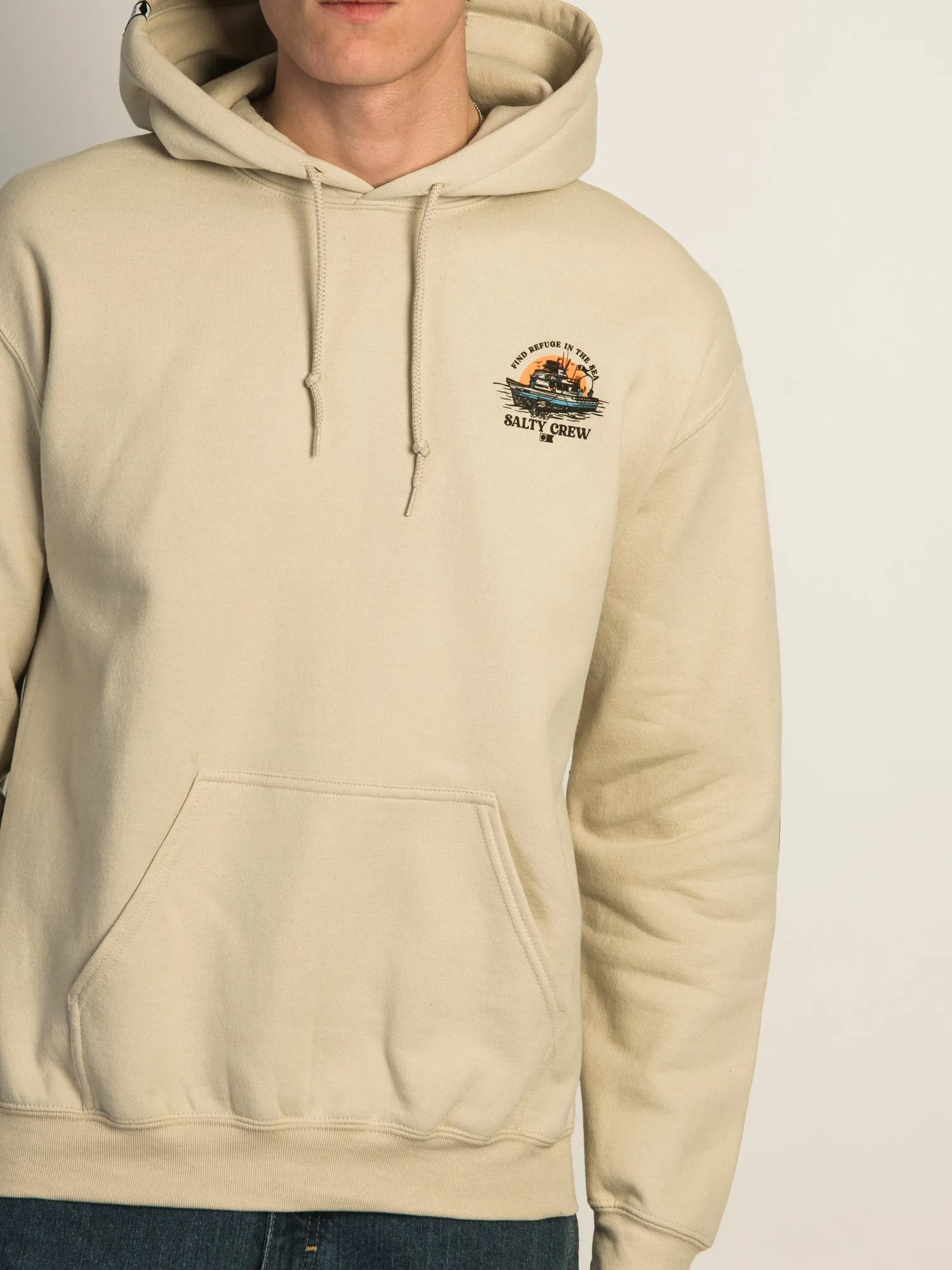 SALTY CREW DAY CHARTER PULLOVER HOODIE - SABLE sold by Boathouse product image thumbnail 2